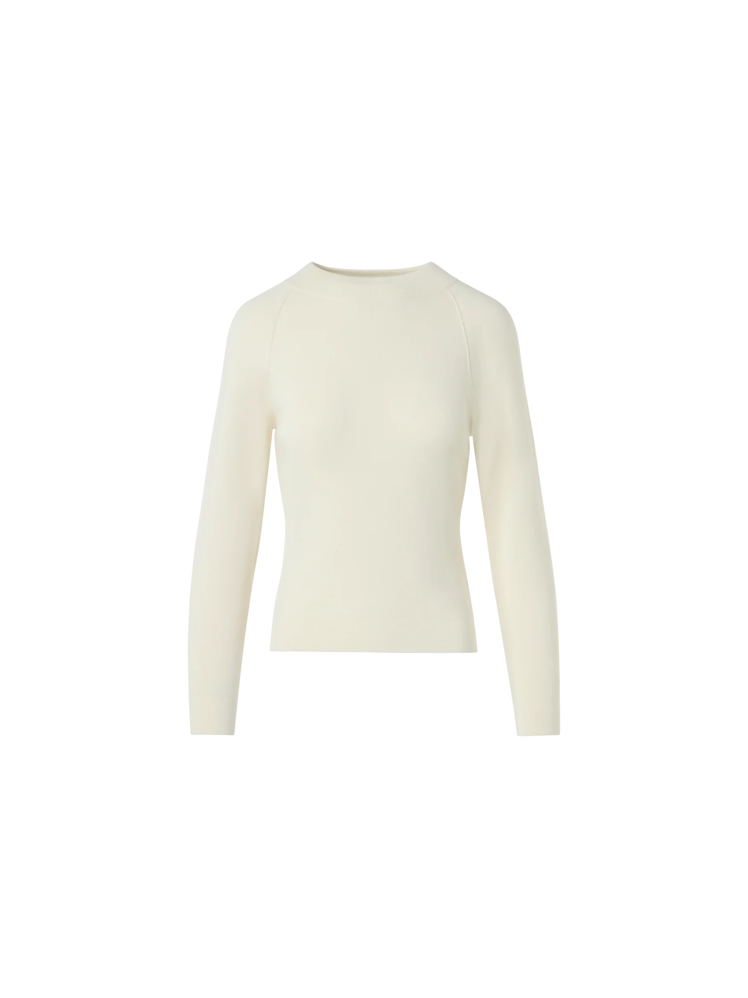 Fitted Cashmere Silk Knit Sweater