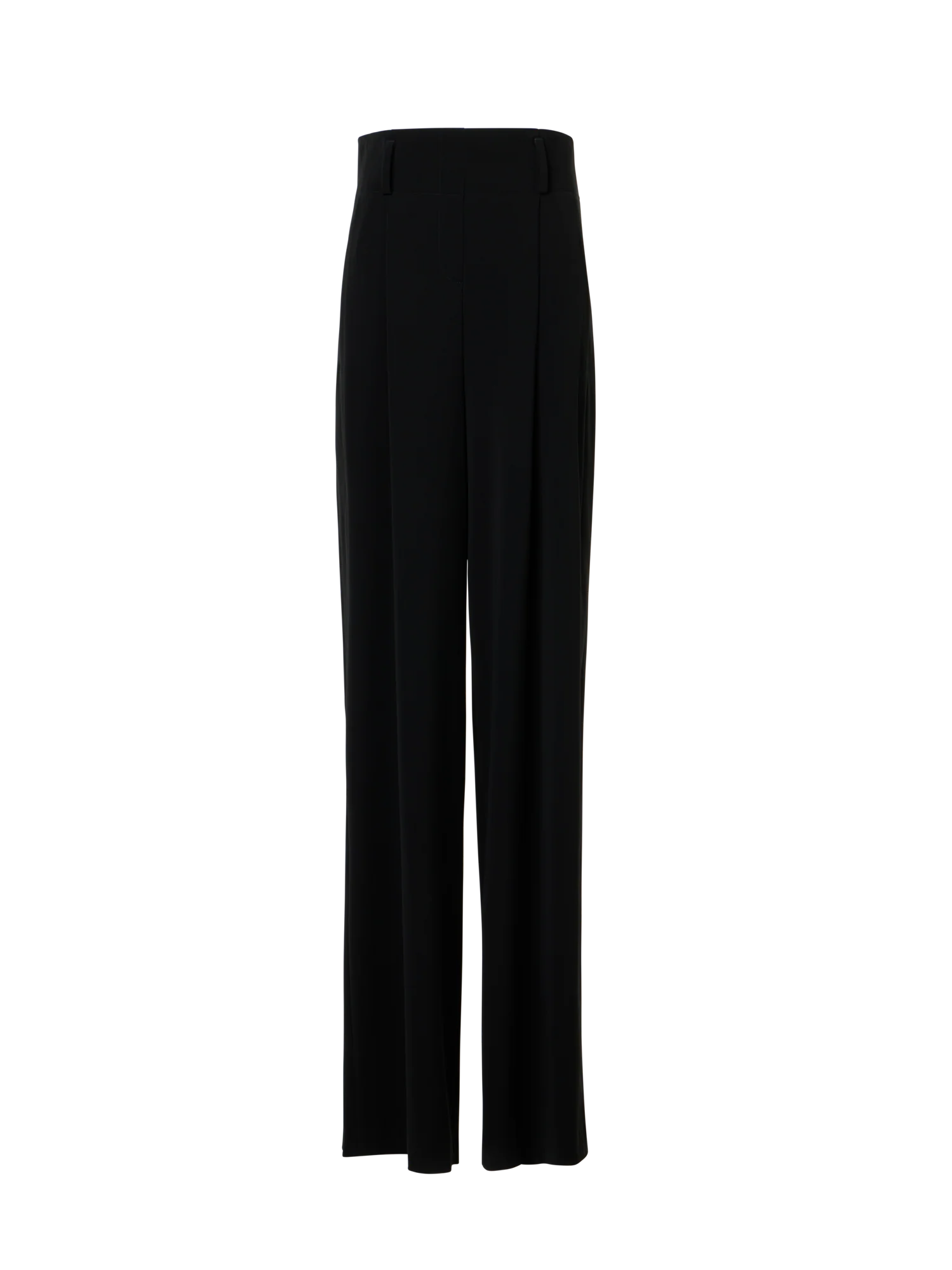 High-Waist Lasercut Crêpe Wide Pants