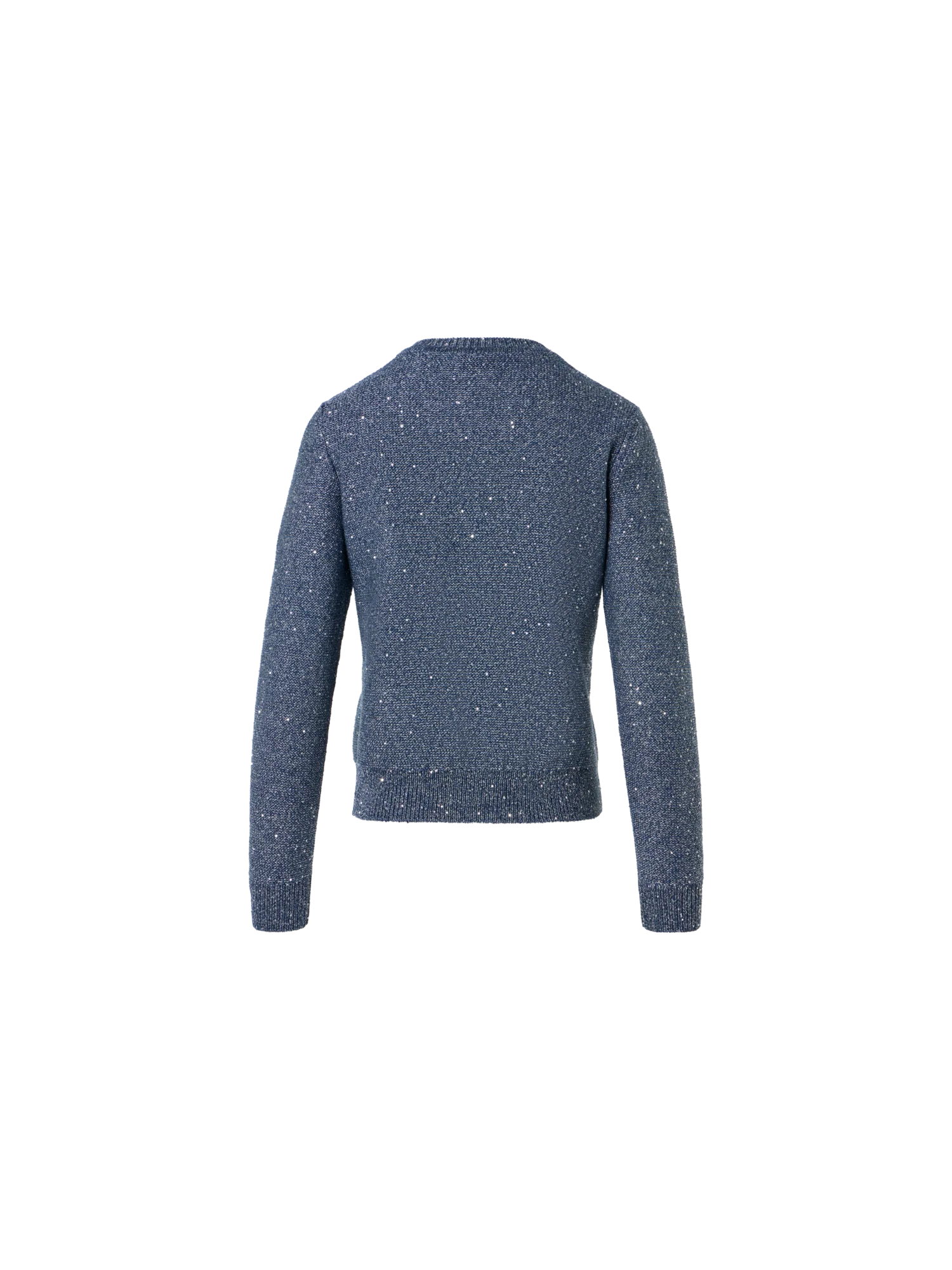 Knit Sweater in Linen Cotton with Micro Sequins - Image 4