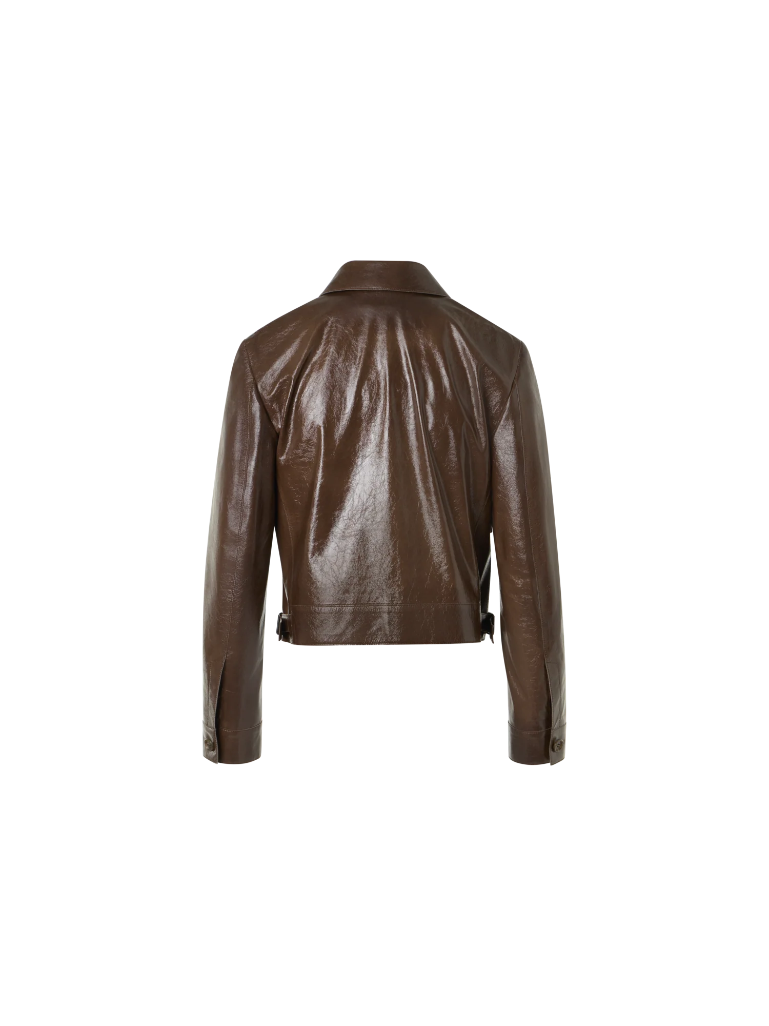 Lacquered Leather Short Jacket - Image 6