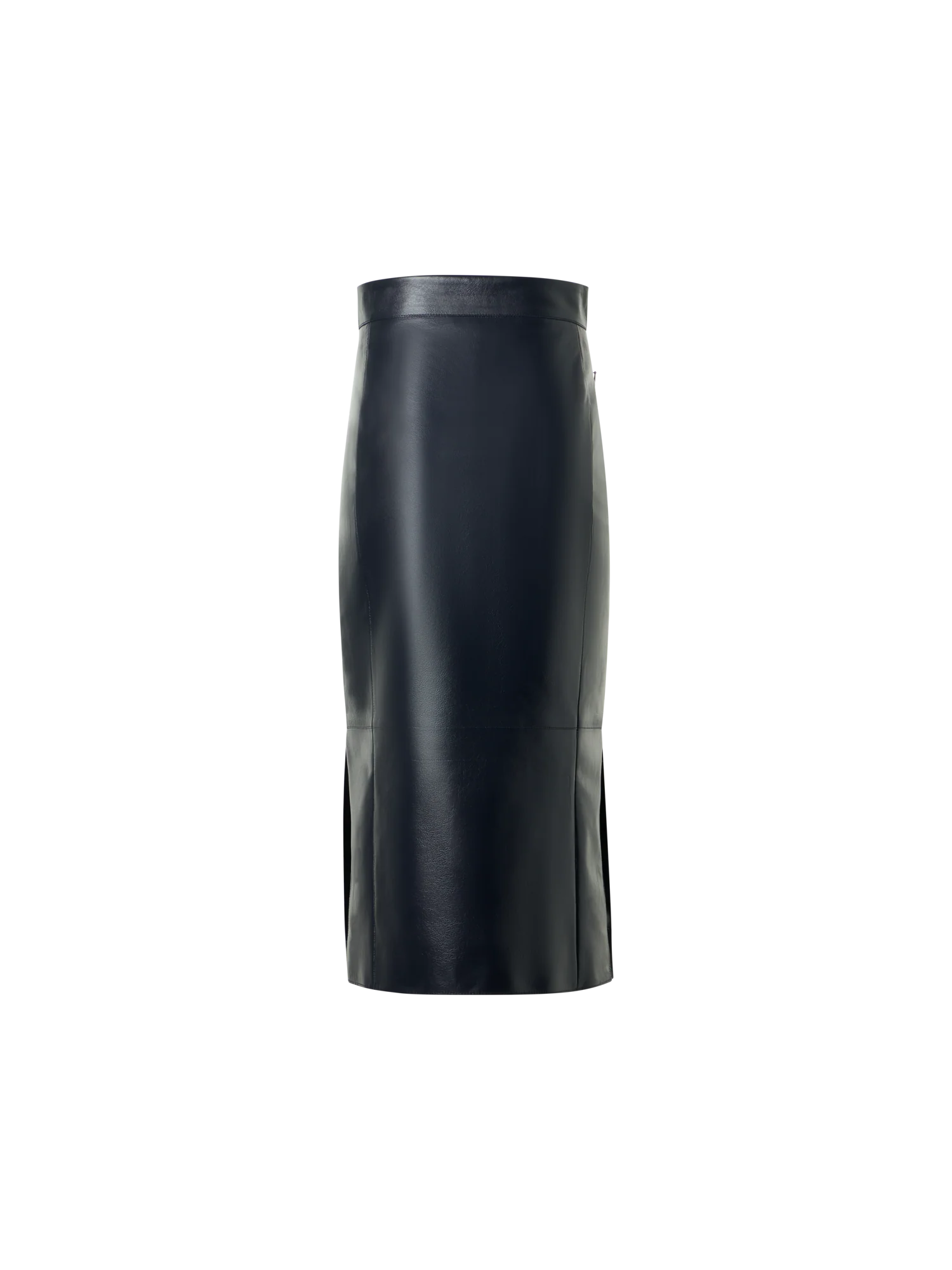 Lacquered Nappa Leather Midi Pencil Skirt - Image 6