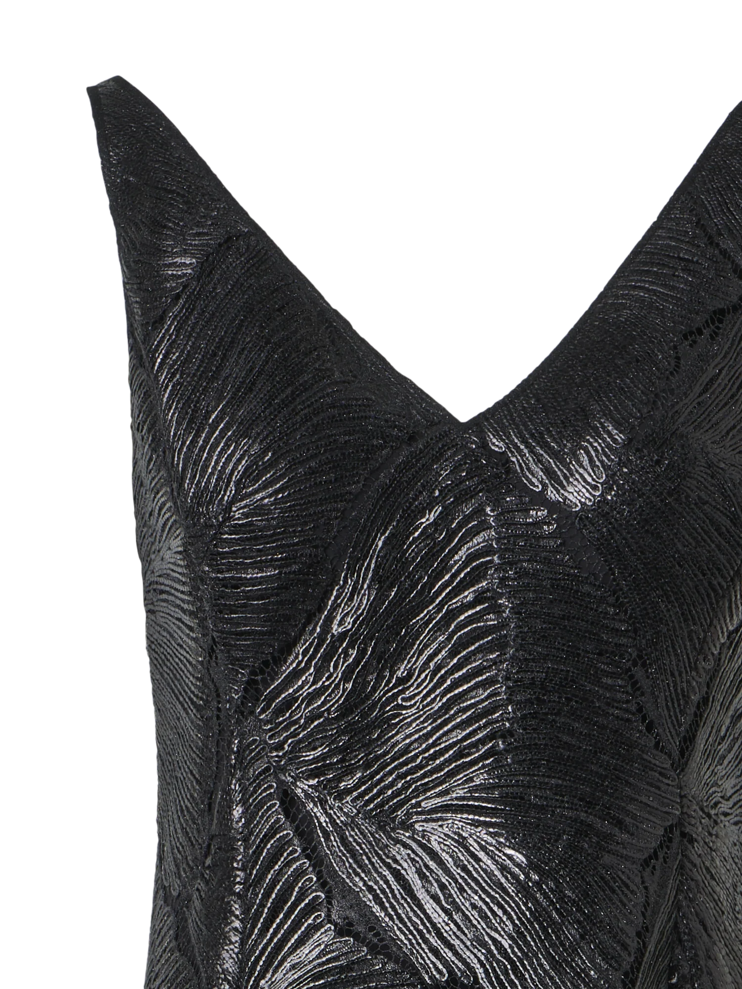 Lacquered Sea Fan Lace Fit-and-Flare Midi Dress - Image 2