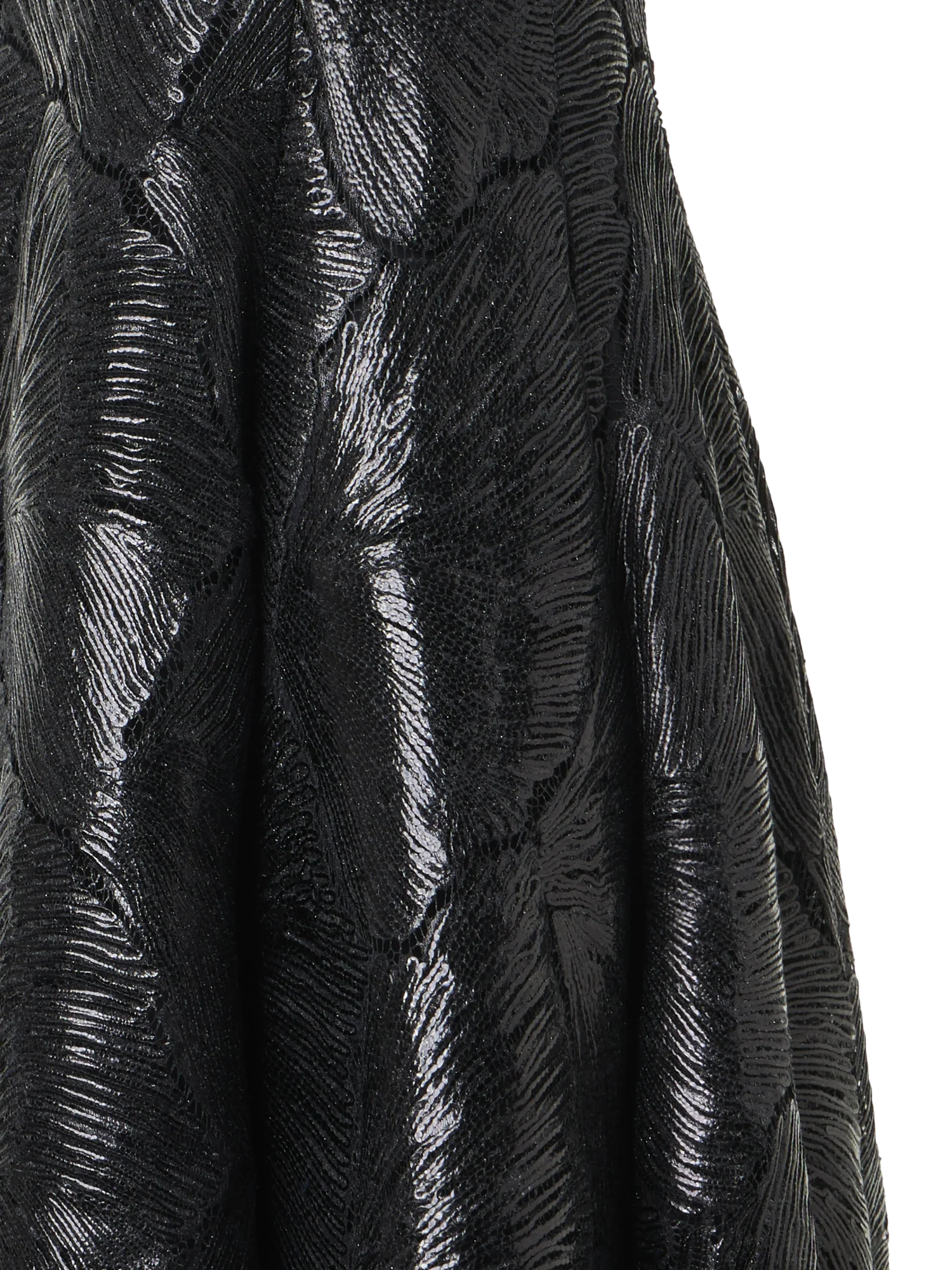 Lacquered Sea Fan Lace Fit-and-Flare Midi Dress - Image 3