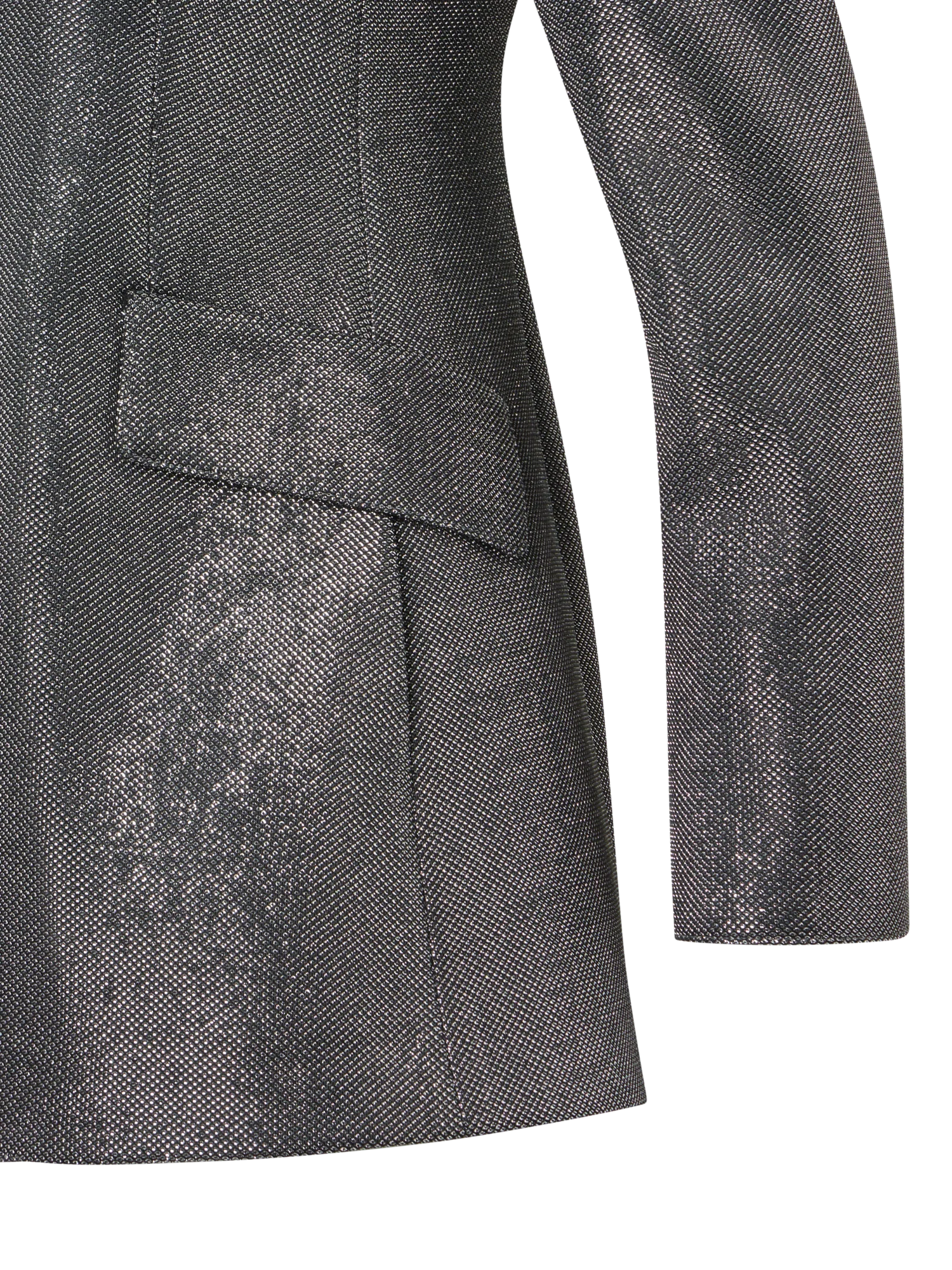 Metallic Birdseye Jersey Blazer - Image 3