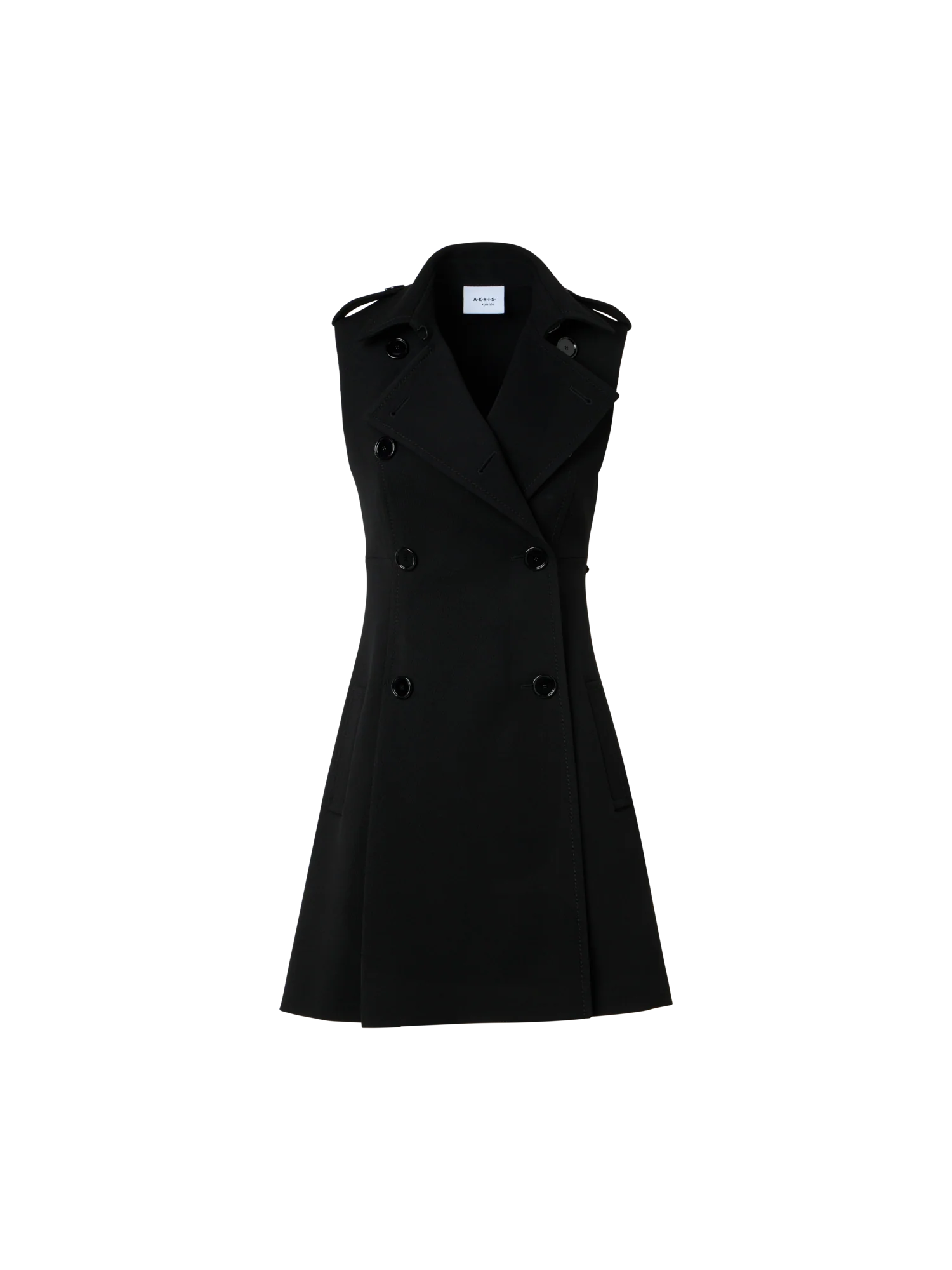 Modern Trench Dress in Wool Tricotine