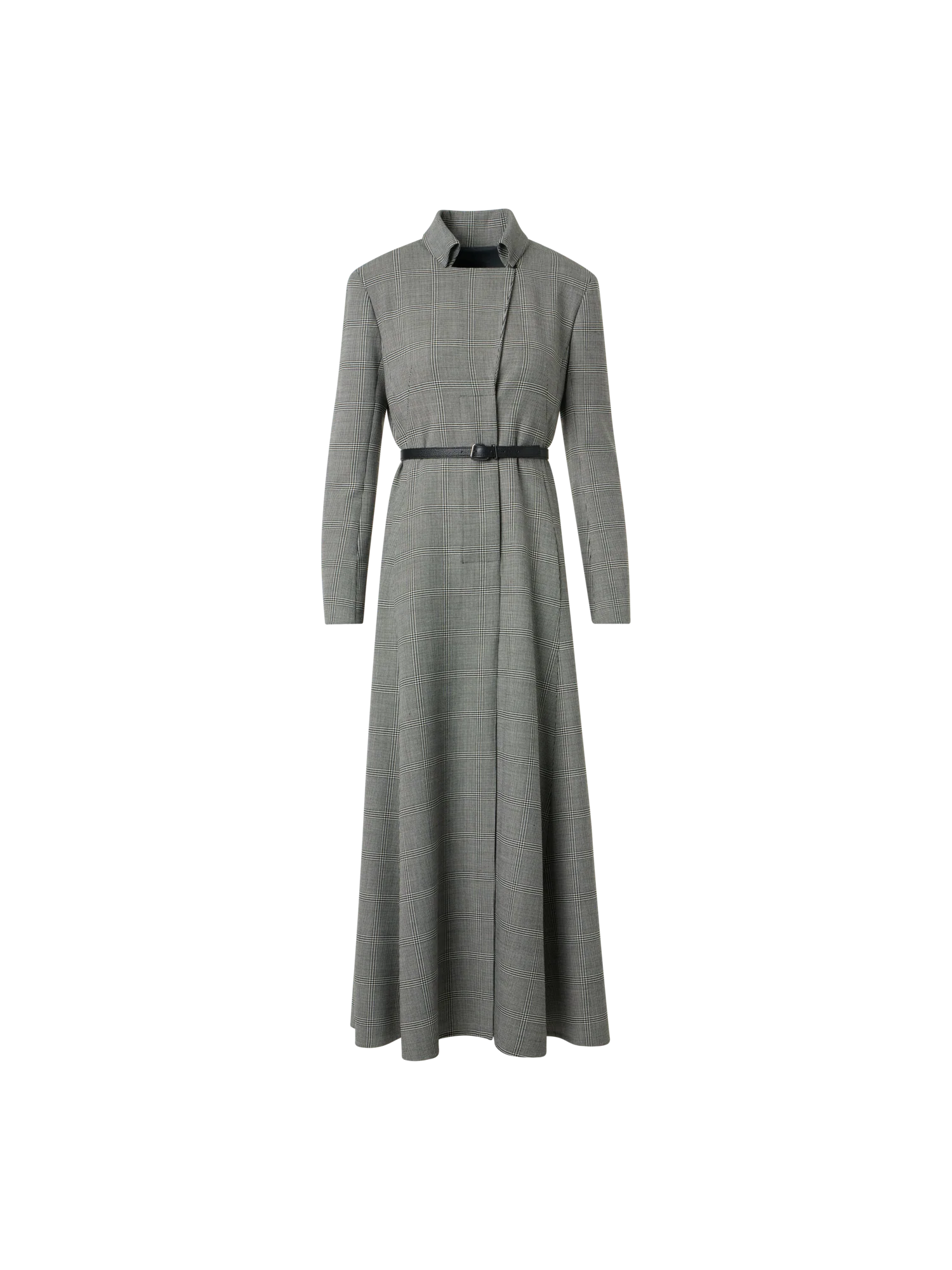 Prince of Wales Check Wool Double-Face Midi Dress