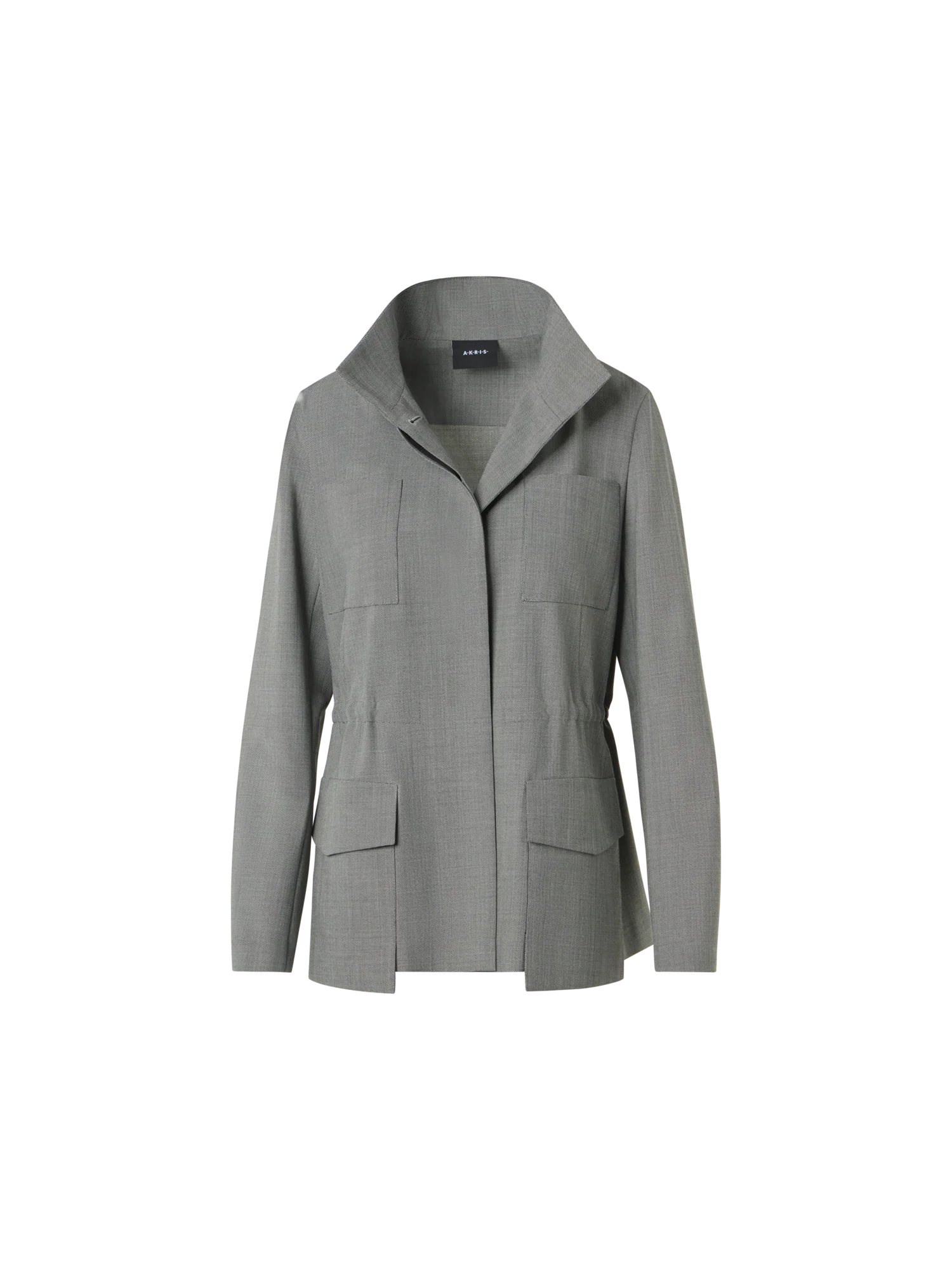 Safari Jacket in Wool Stretch Fil-a-Fil