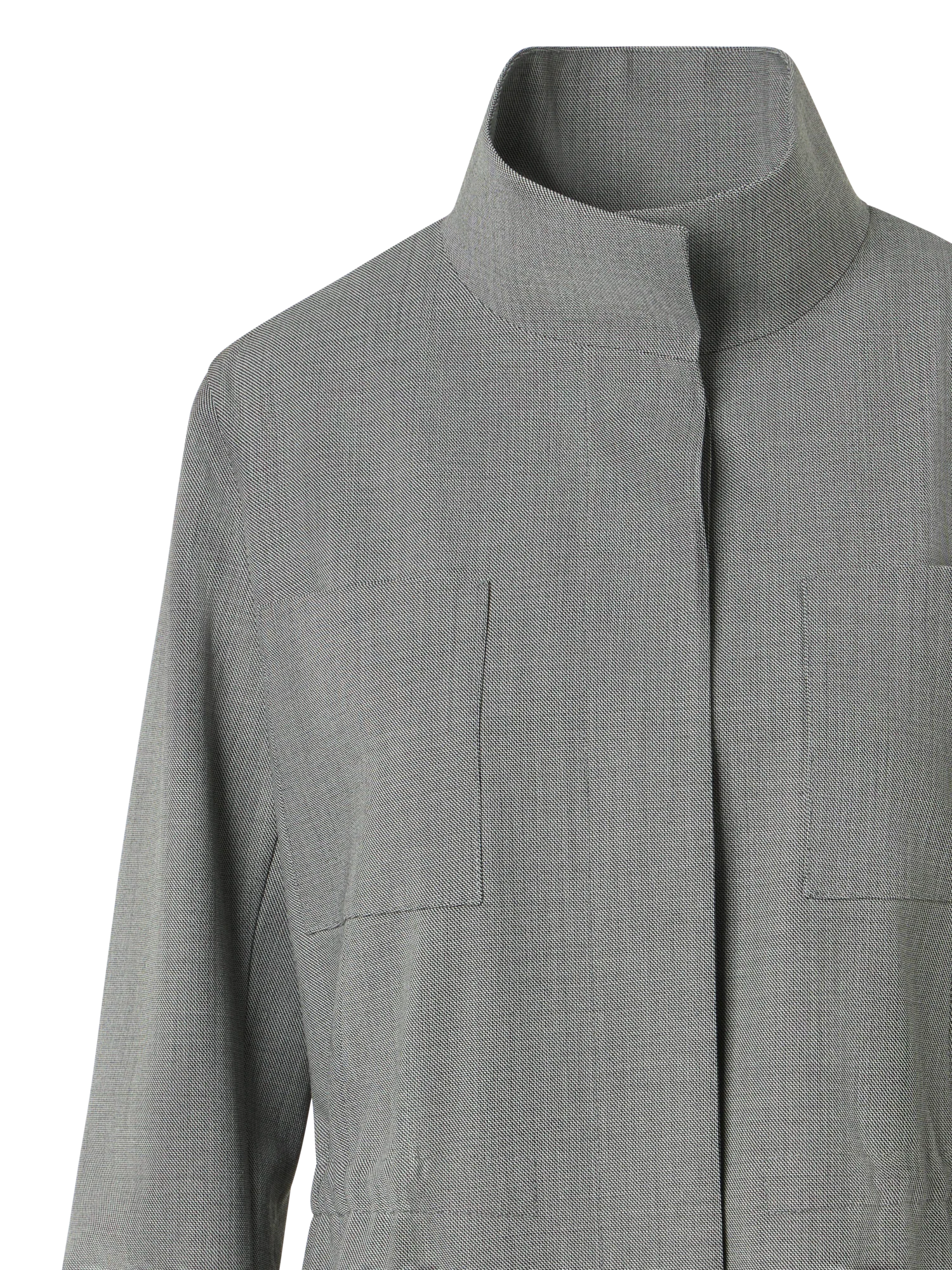 Safari Jacket in Wool Stretch Fil-a-Fil - Image 3