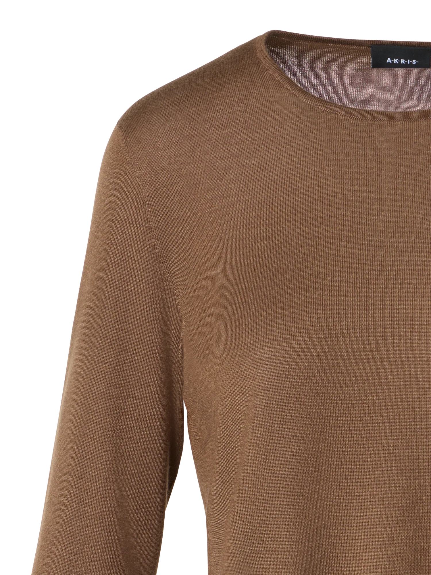 Seamless Crew Neck Sweater in Cashmere Silk - Image 3