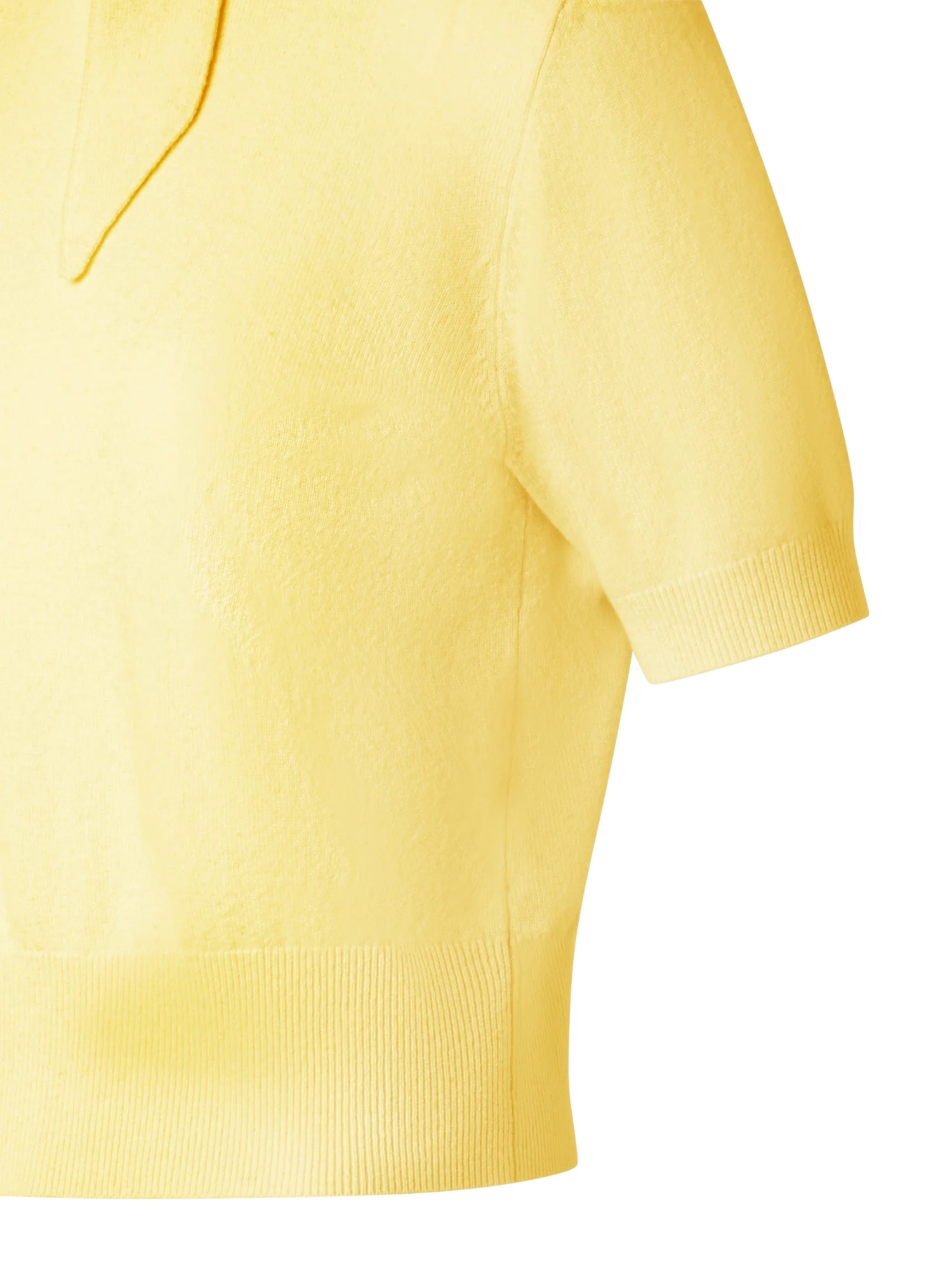 Short Sleeve Cashmere Sweater with Knot Detail - Image 3