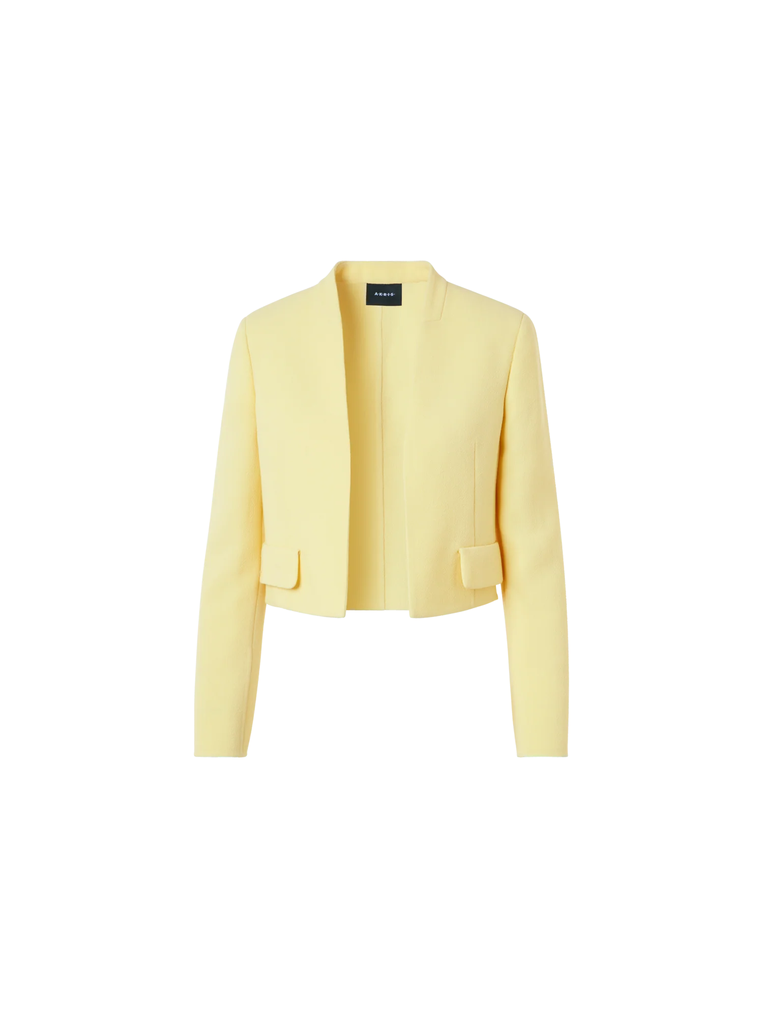 Short Wool Crêpe Double-Face Jacket