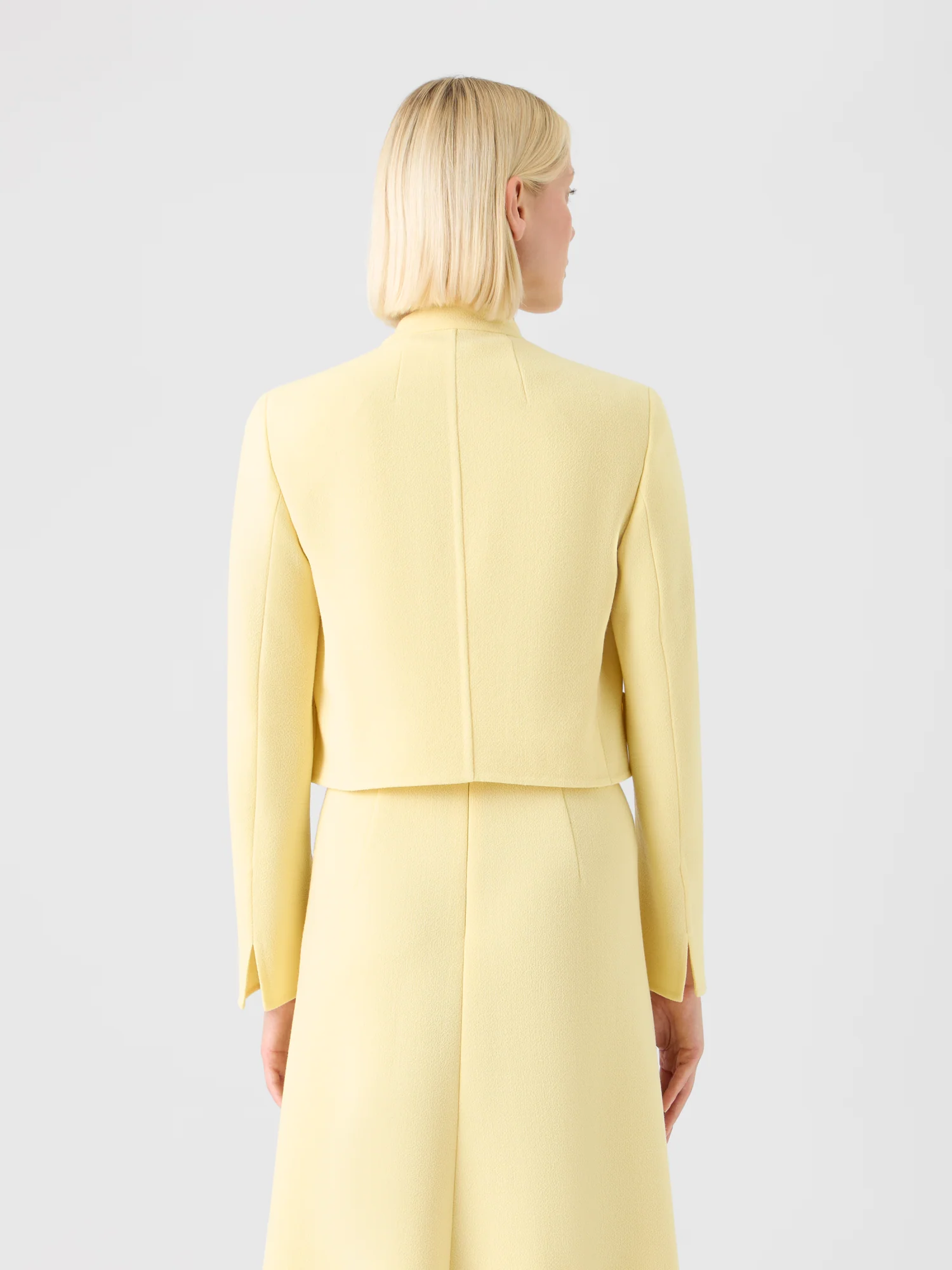 Short Wool Crêpe Double-Face Jacket - Image 4