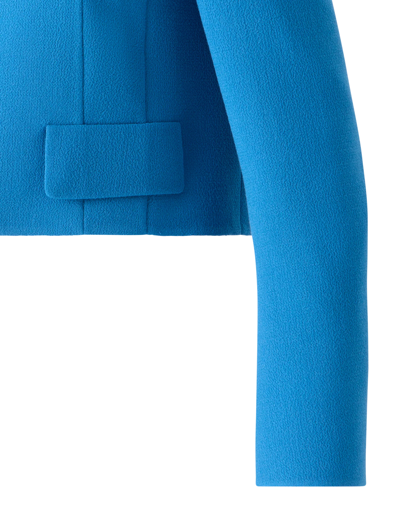 Short Wool Crêpe Double-Face Jacket - Image 3