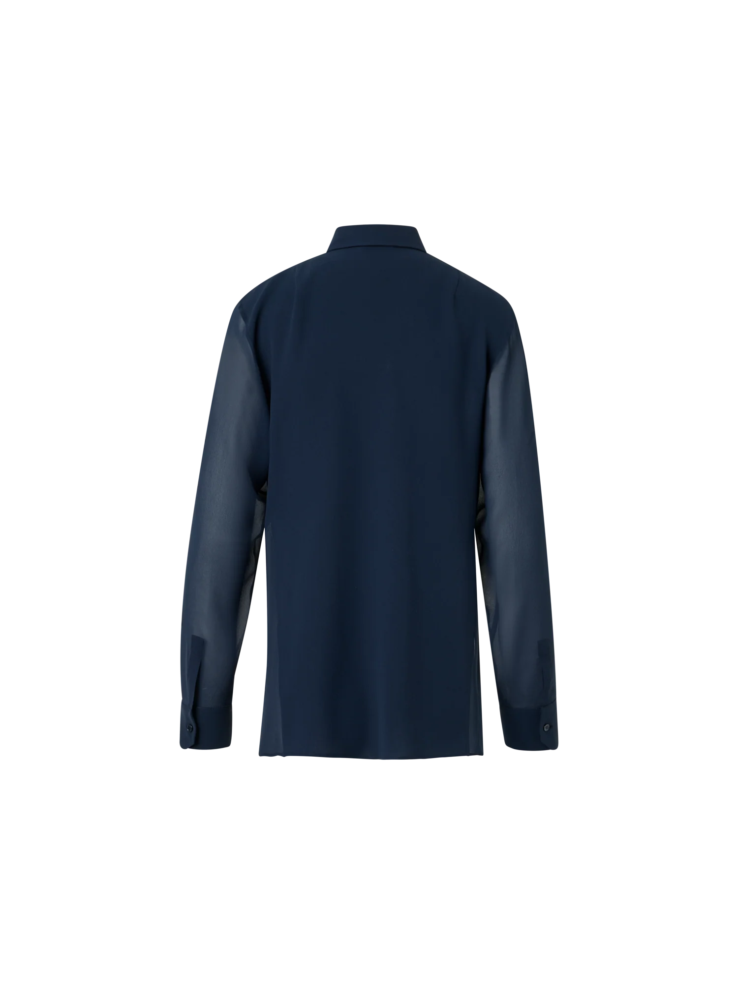 Silk Georgette Blouse with Sequins Plastron - Image 4