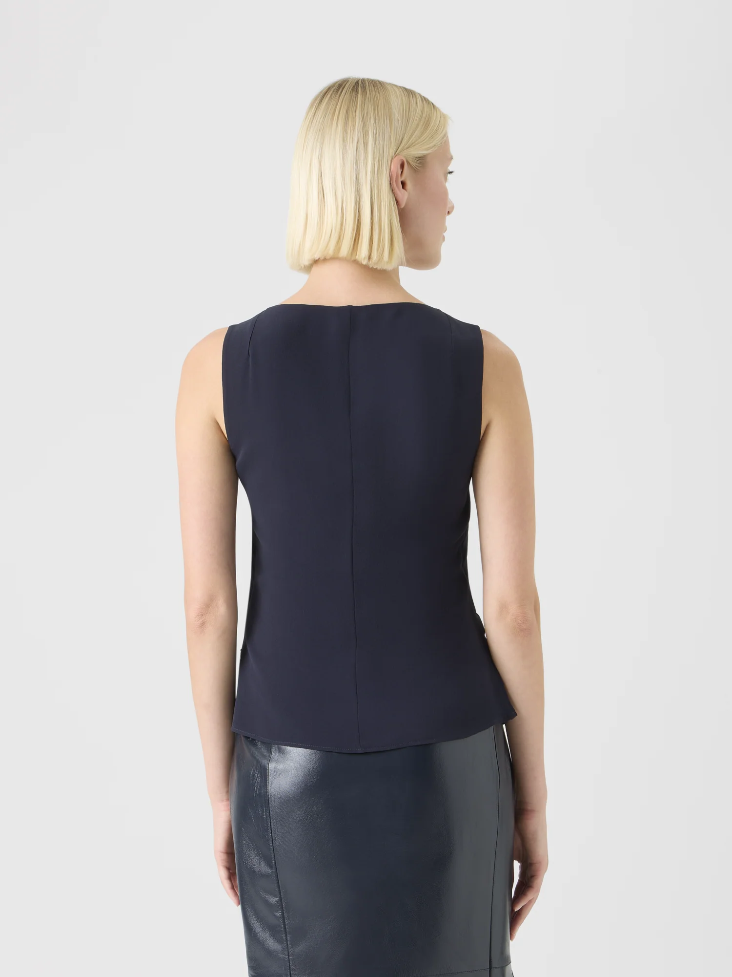 Silk Georgette Scoop-Neck Top - Image 4