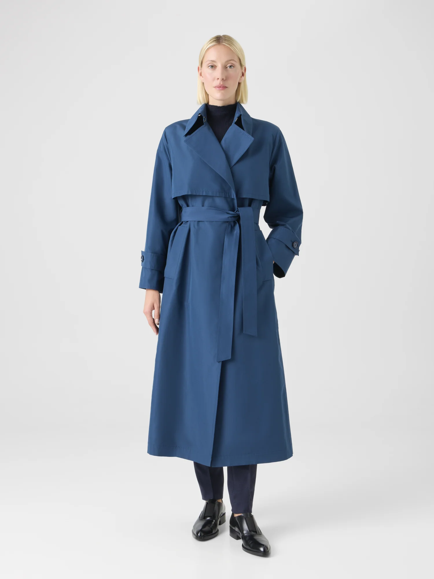 Silk Poplin Oversized Trench Coat - Image 2