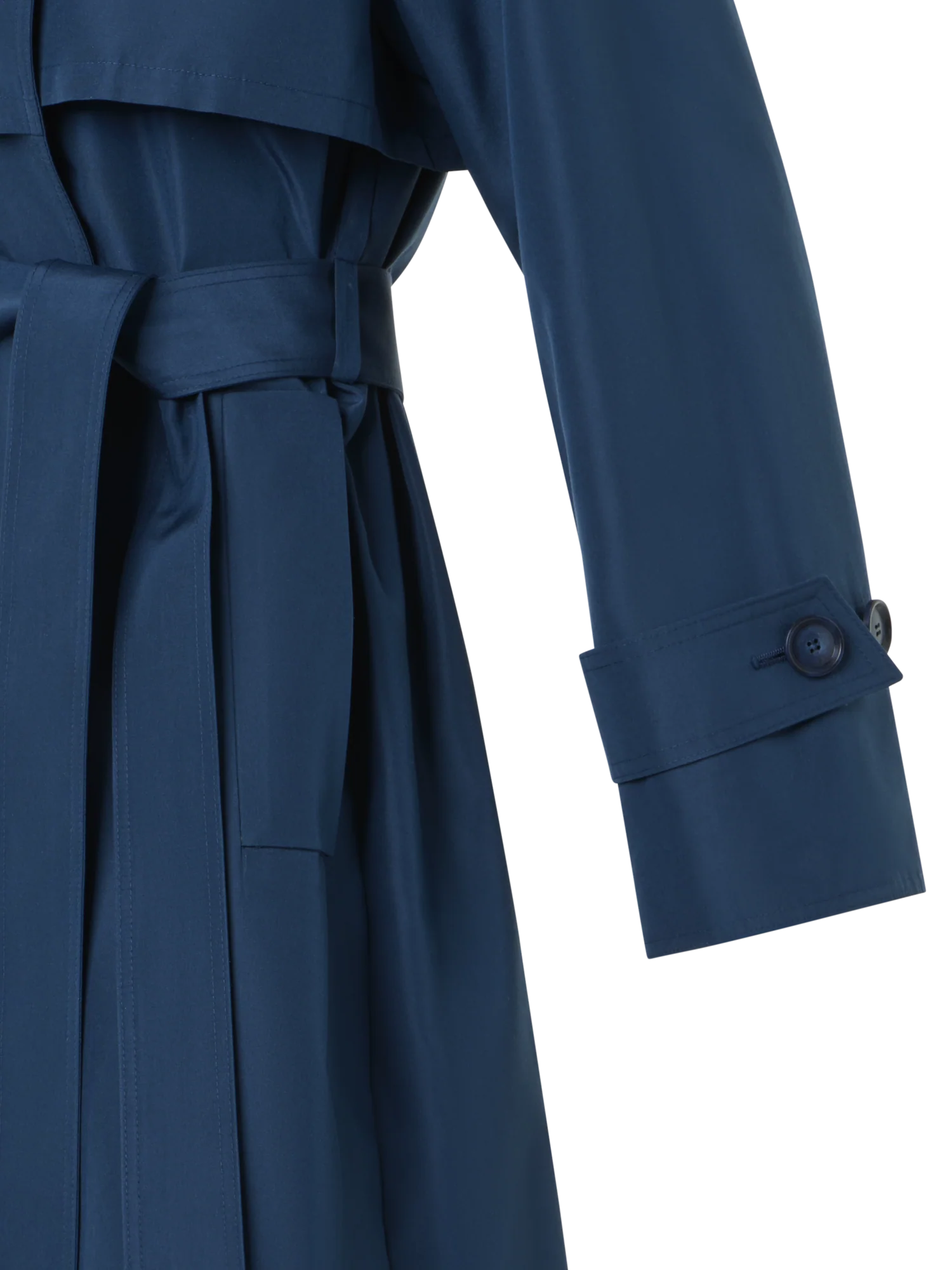 Silk Poplin Oversized Trench Coat - Image 4