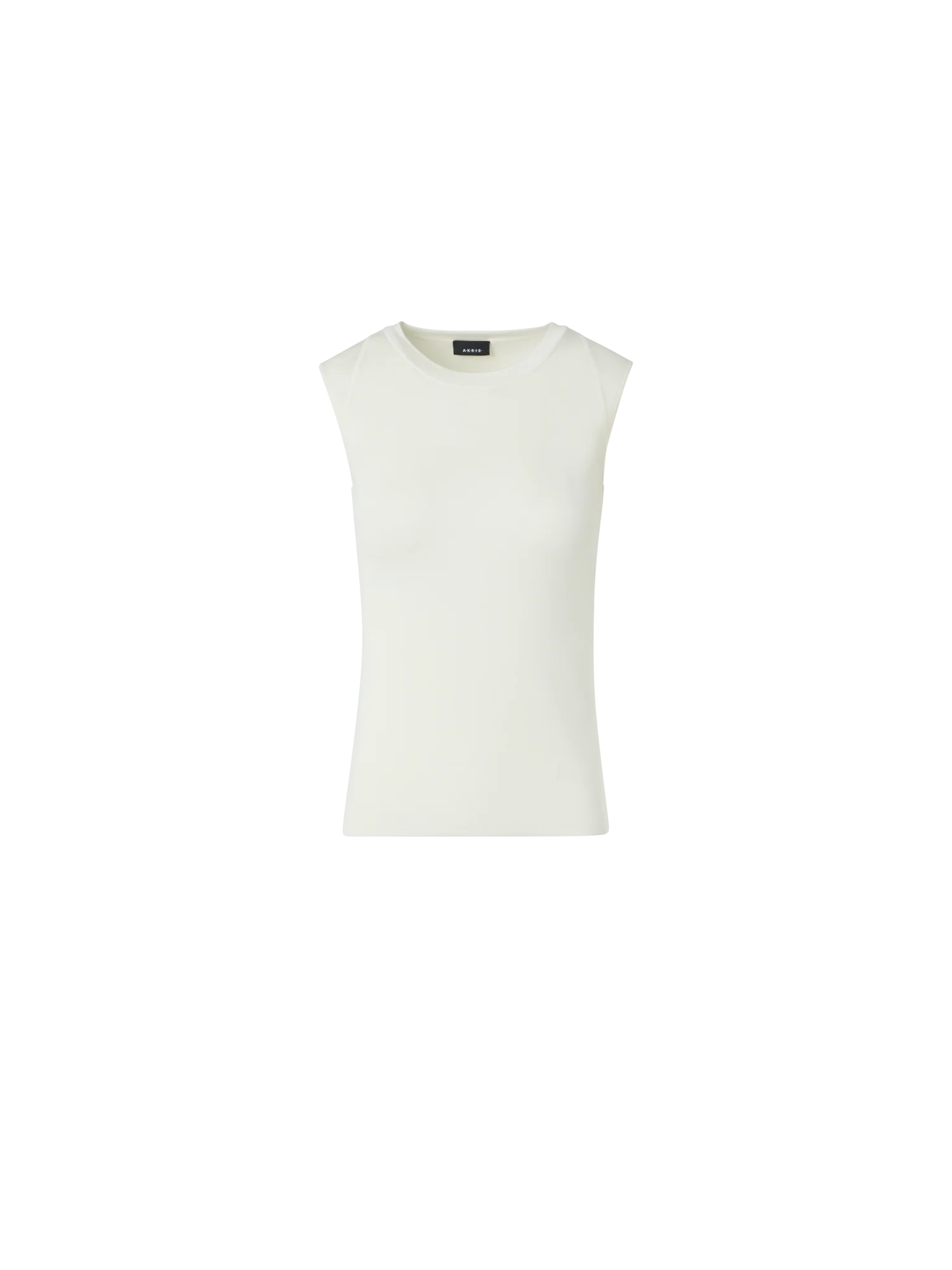 Sleeveless Knit Top in Silk Stretch - Image 2