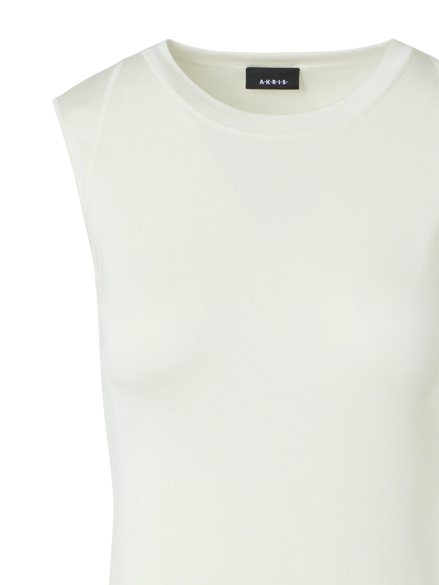 Sleeveless Knit Top in Silk Stretch - Image 4
