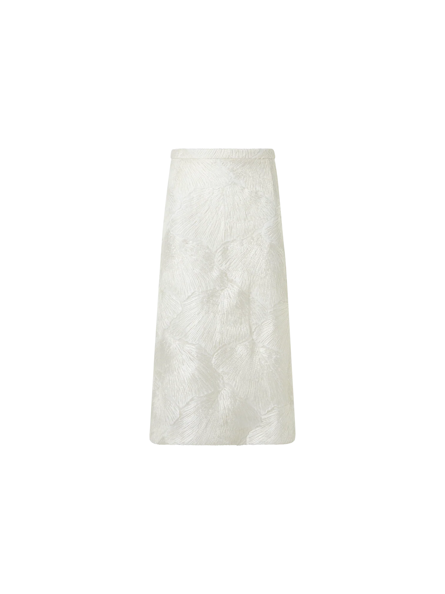 Techno Lacquered Sea Fan Lace A-Line Skirt