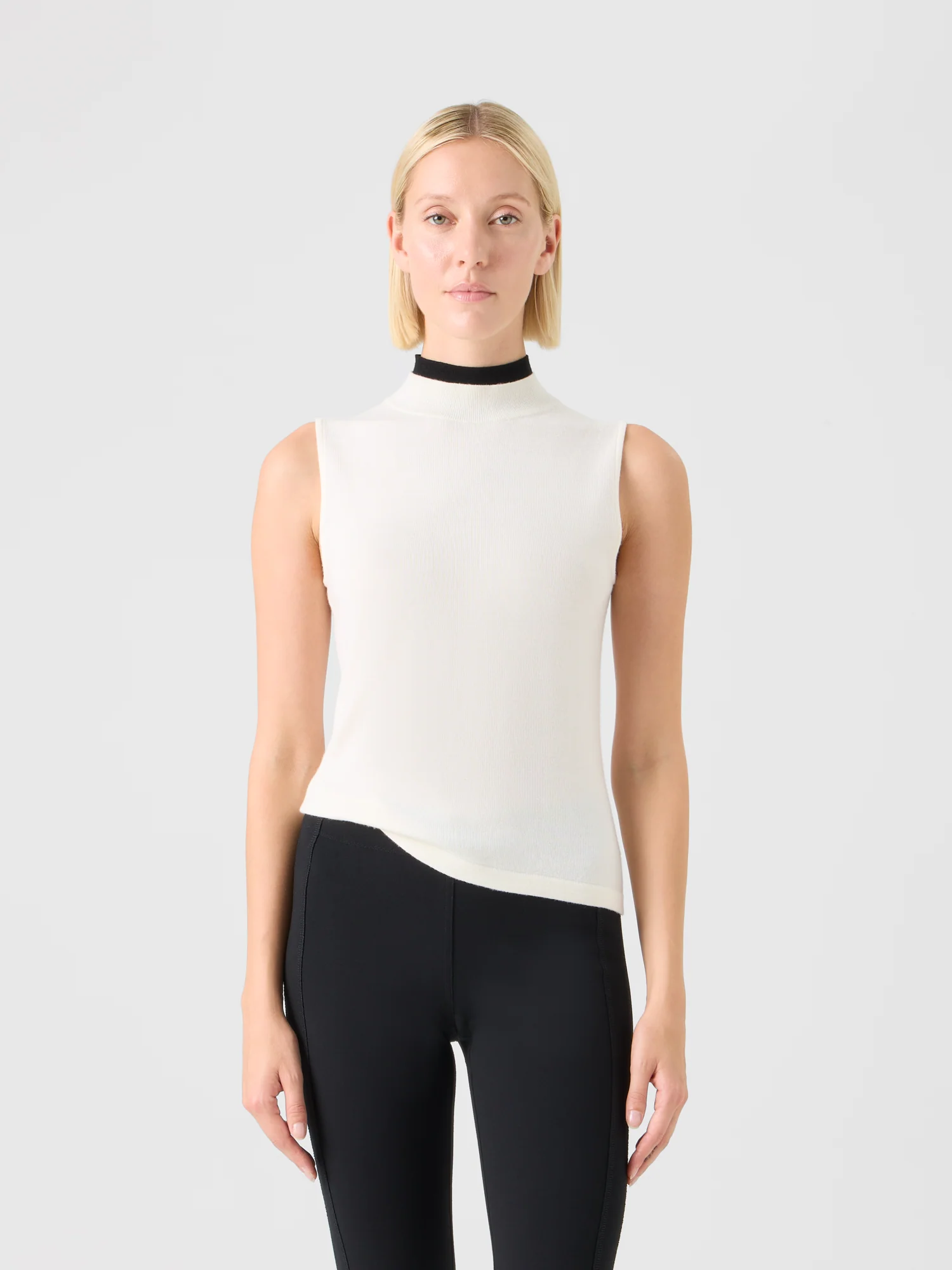 Trompe l’Oeil Merino Wool Knit Top - Image 2