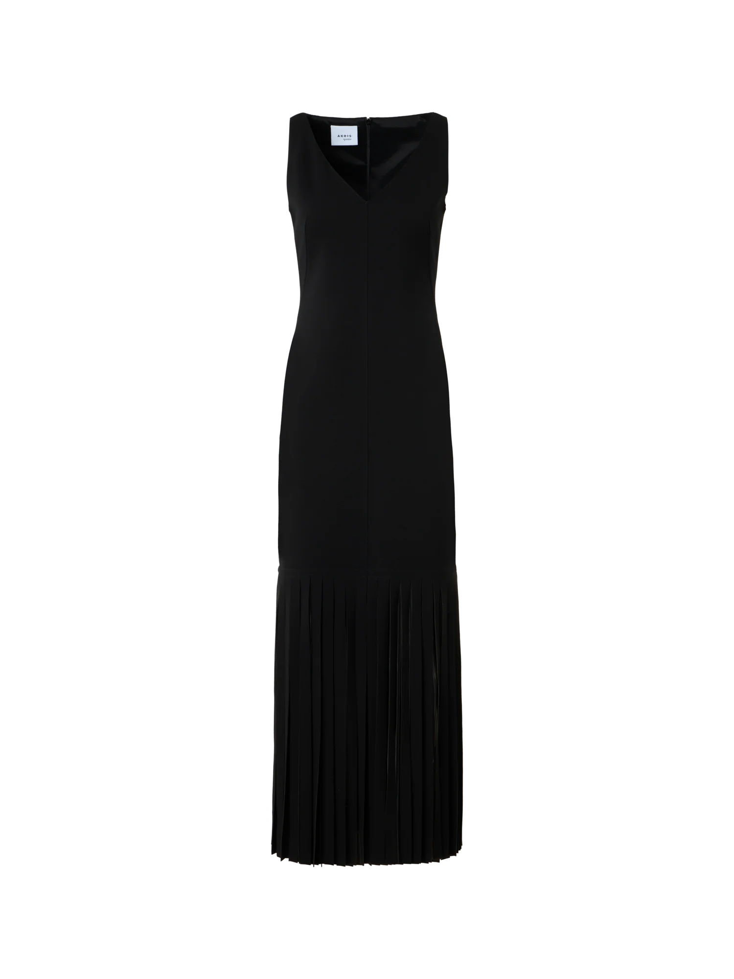 Viscose Jersey Dress with Fringe Hem