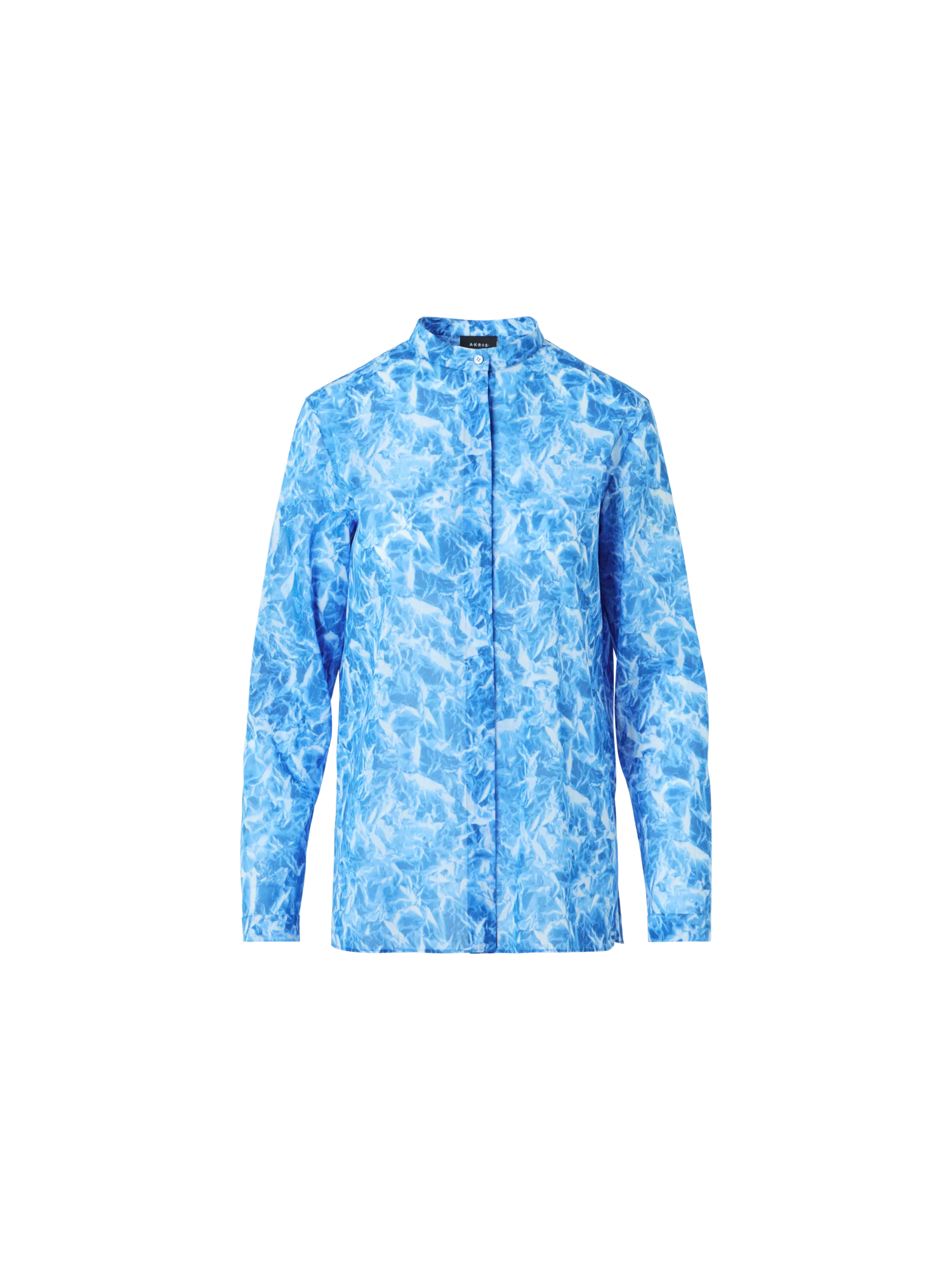 Whitecaps Print Cotton Voile Tunic Blouse