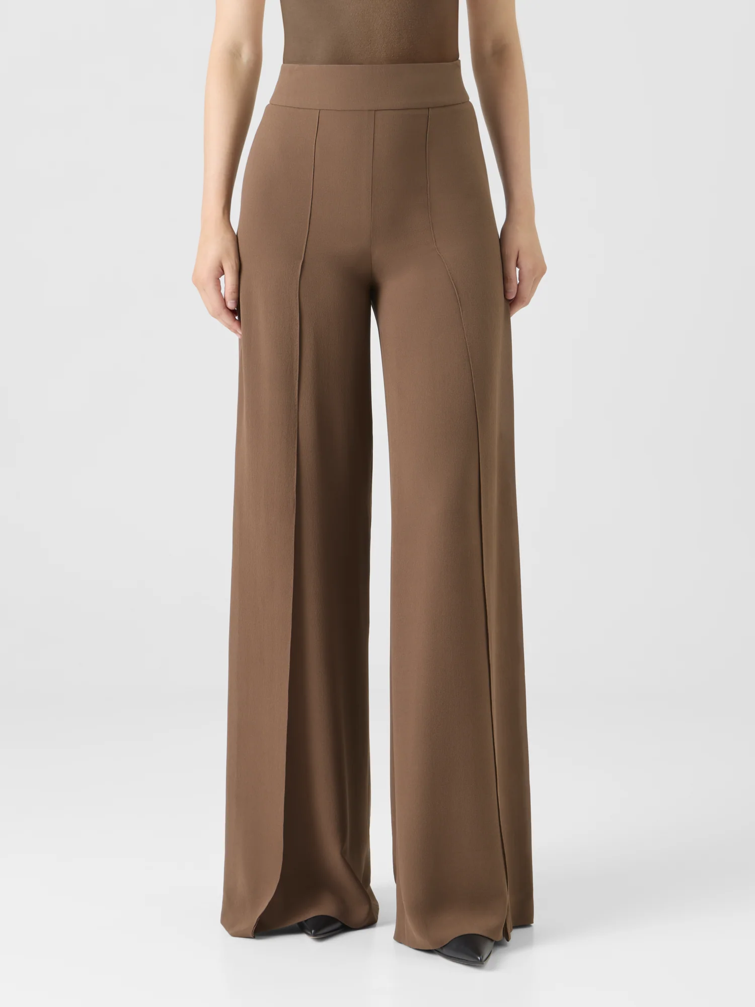 Wide Silk Pants with Slits - Image 4