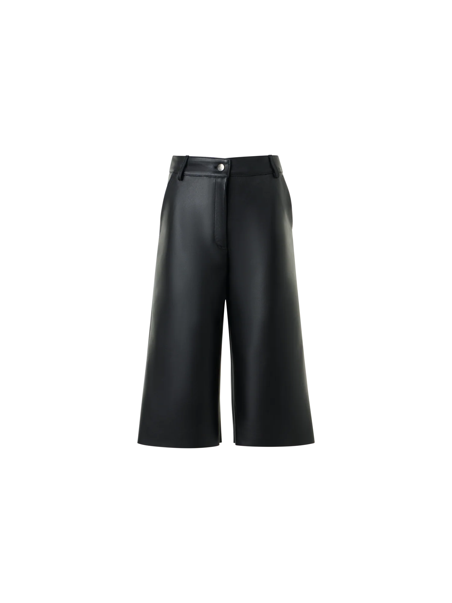 WidNappa Leather Wide-Leg Bermuda Shortse Leg Bermuda in Fine Nappa Leather