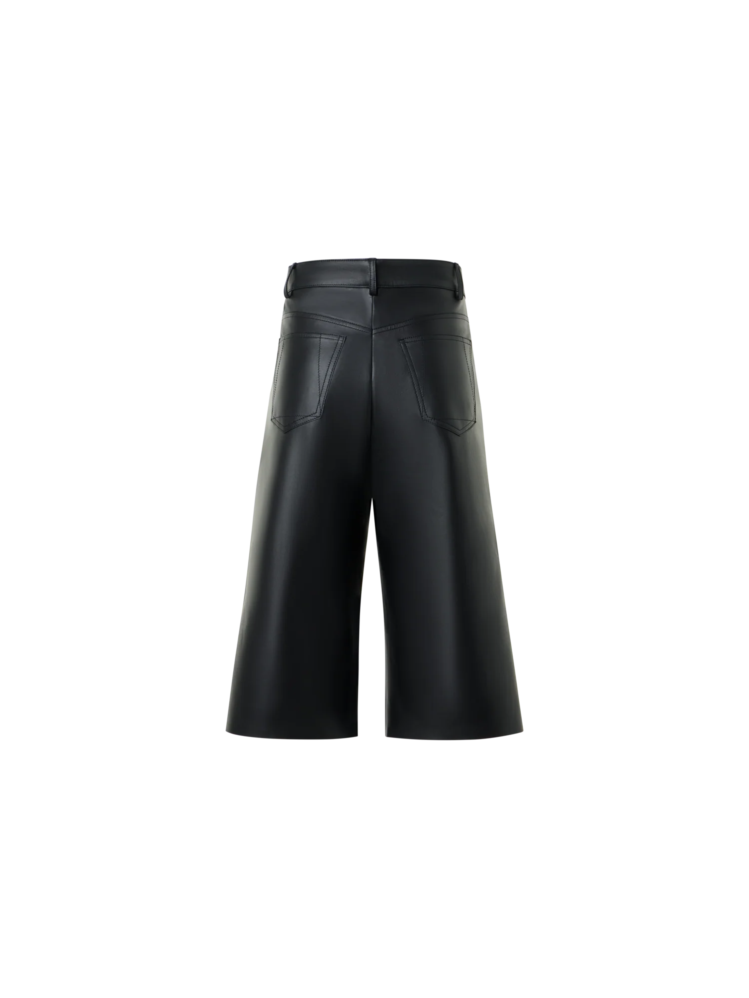 WidNappa Leather Wide-Leg Bermuda Shortse Leg Bermuda in Fine Nappa Leather - Image 6
