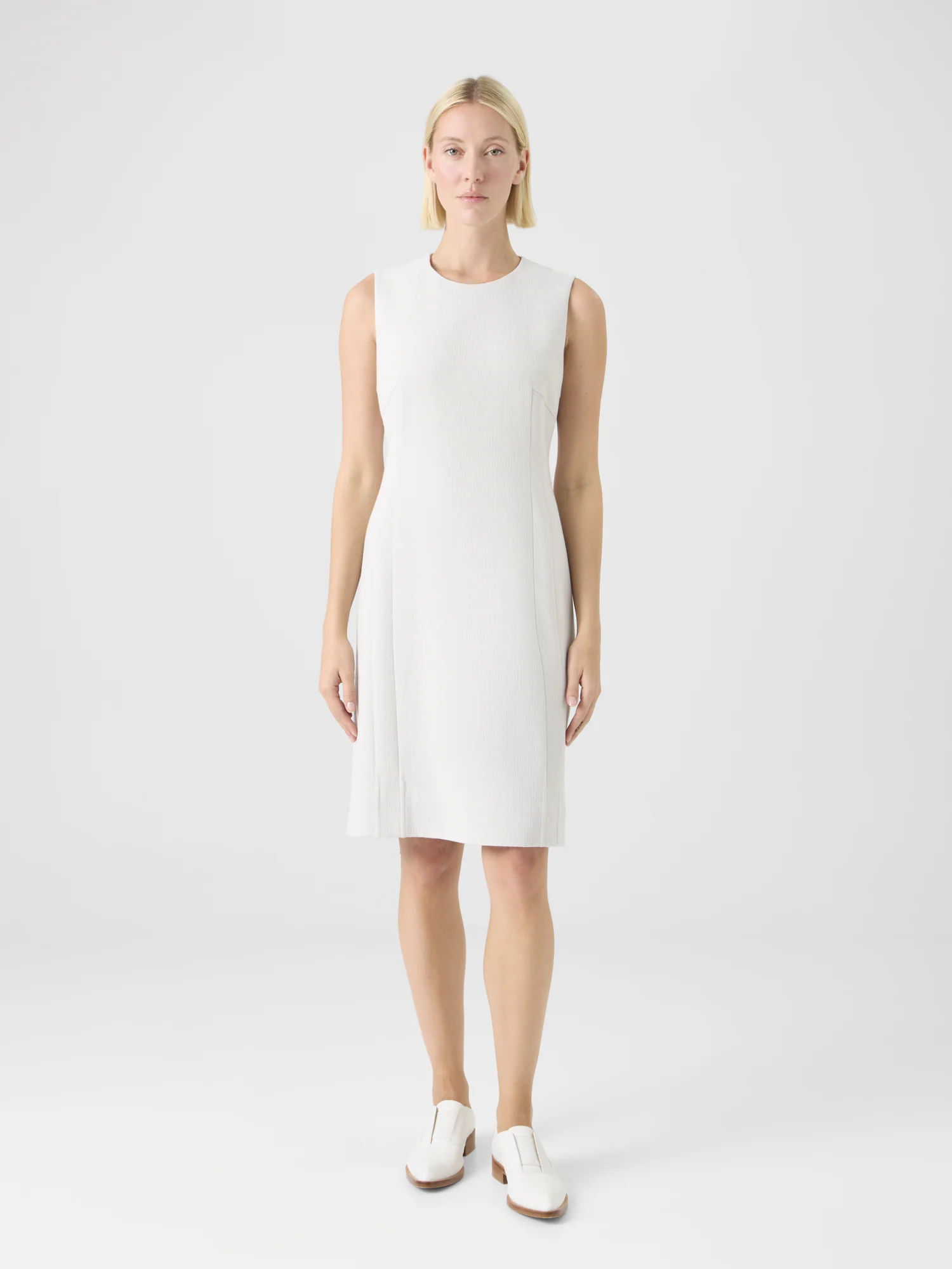 Wool Crêpe Double-Face Sheath Dress - Image 2