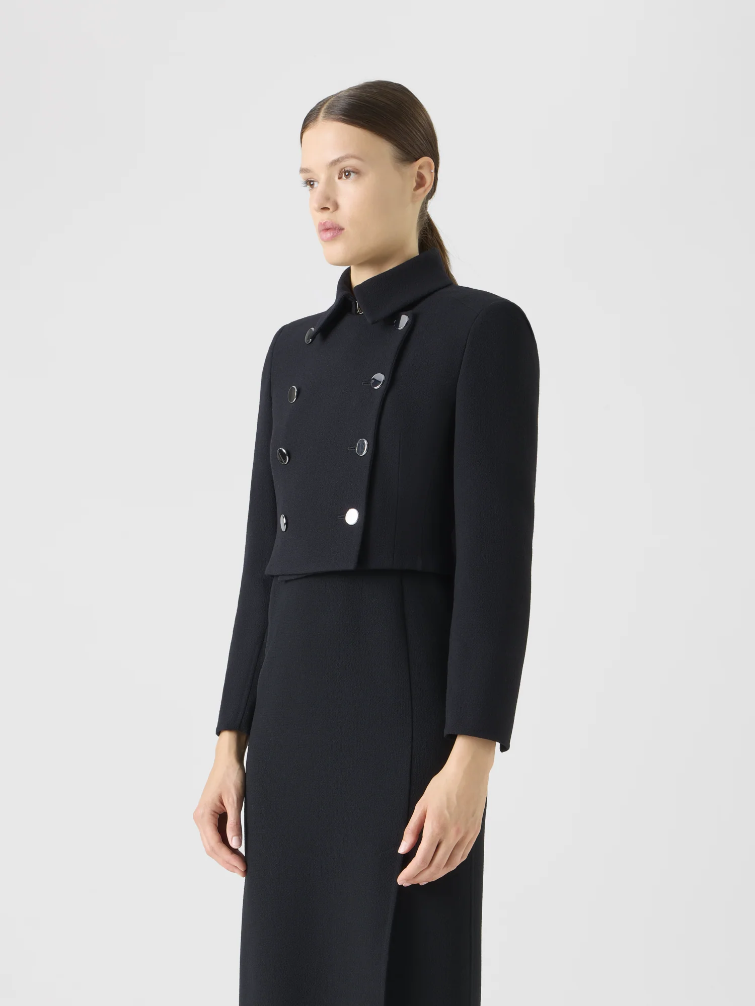 Wool Crêpe Double-Face Short Jacket - Image 4