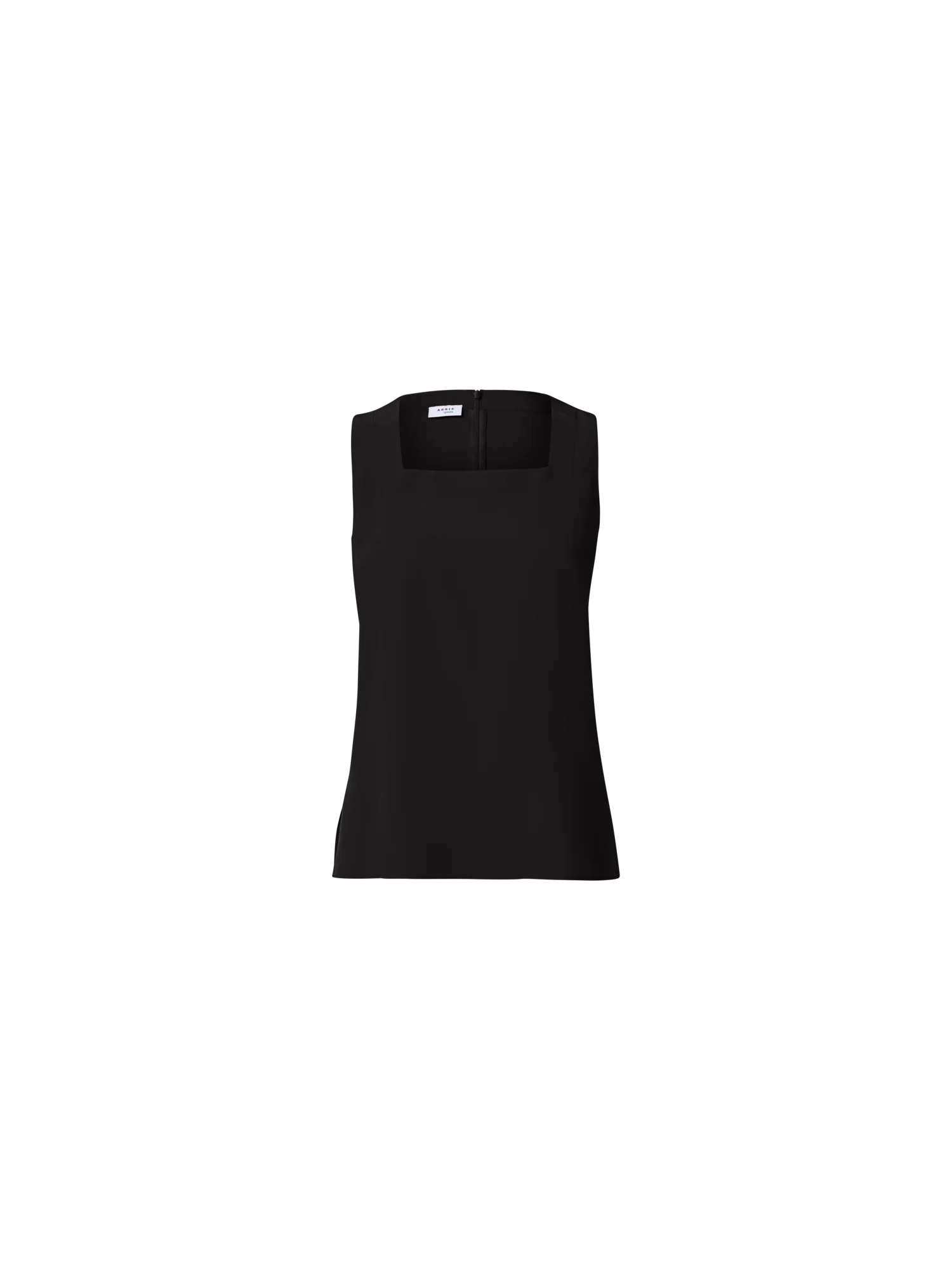 Crêpe de Chine Blouse with Square Neck
