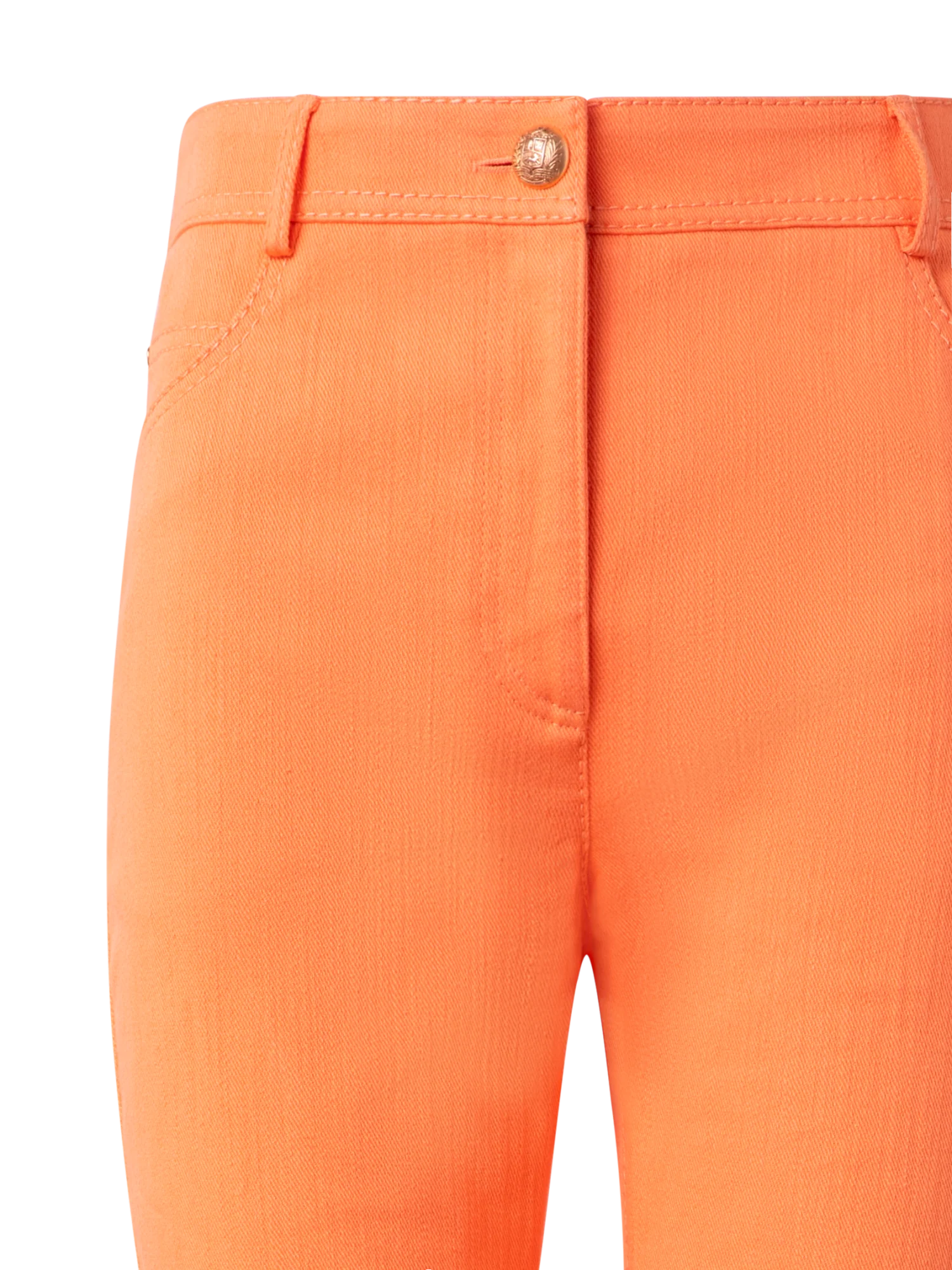 Cropped Bootcut Cotton Denim Pants - Image 5