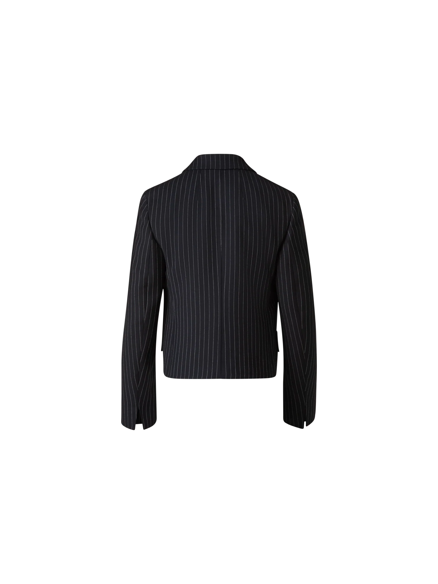 Cropped Boxy Jacket with Pinstripes - Image 4