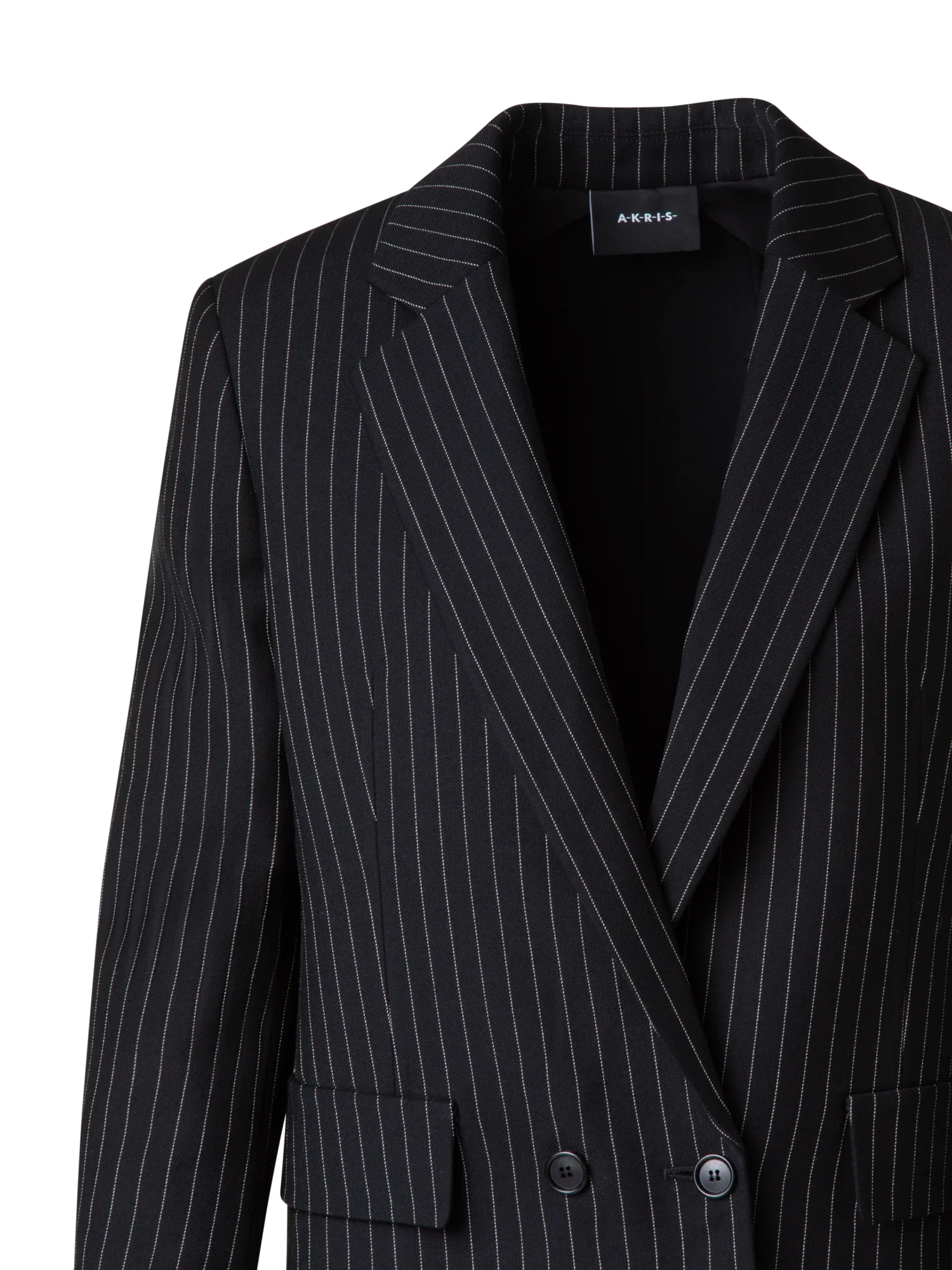 Cropped Boxy Jacket with Pinstripes - Image 5