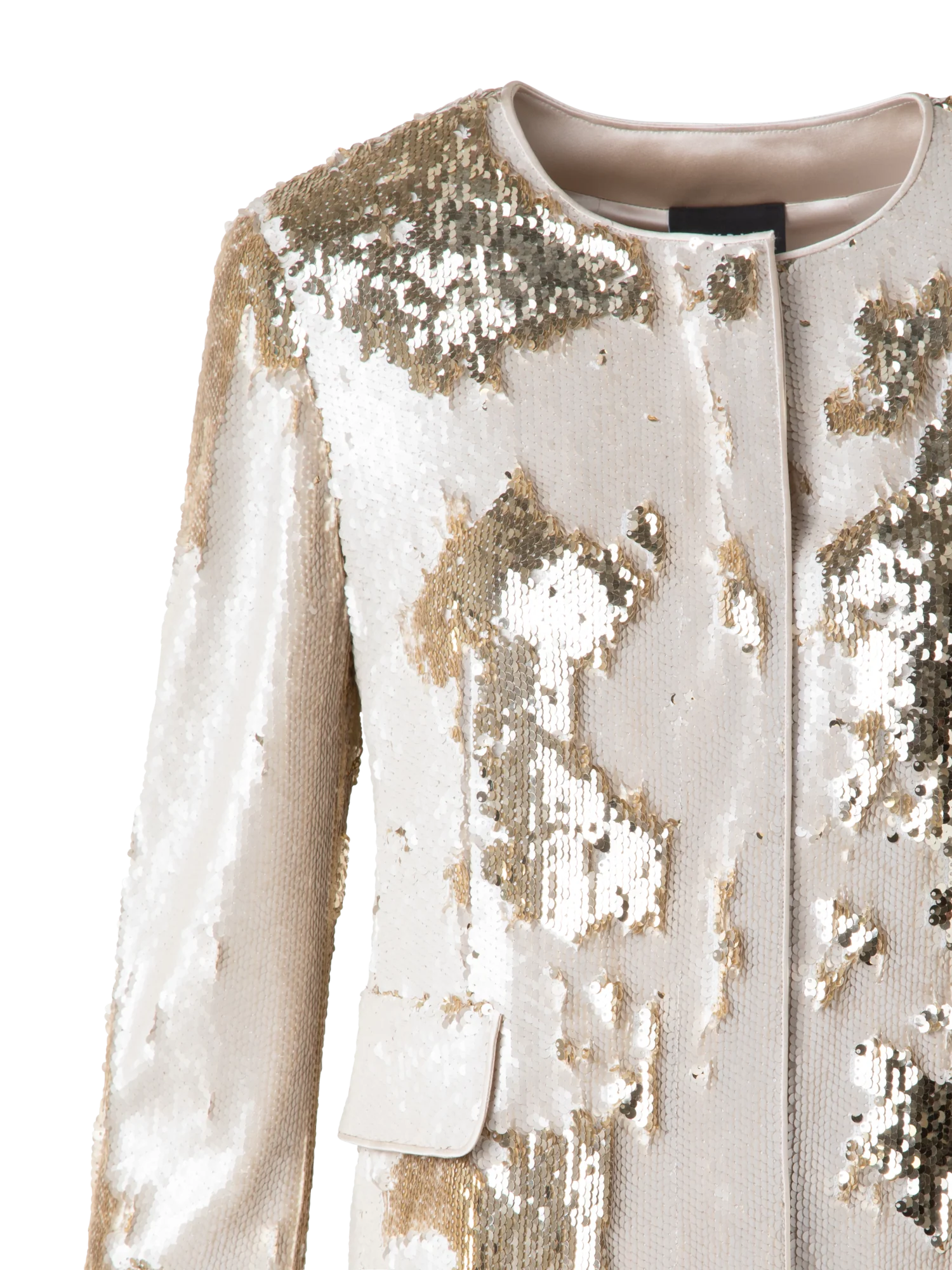 Cropped Jacket with Dual Sequins - Image 5