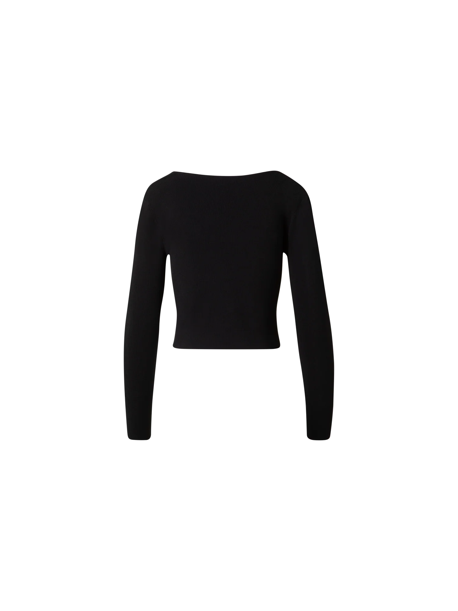 Cropped Long Sleeves Knit Top in Viscose - Image 3