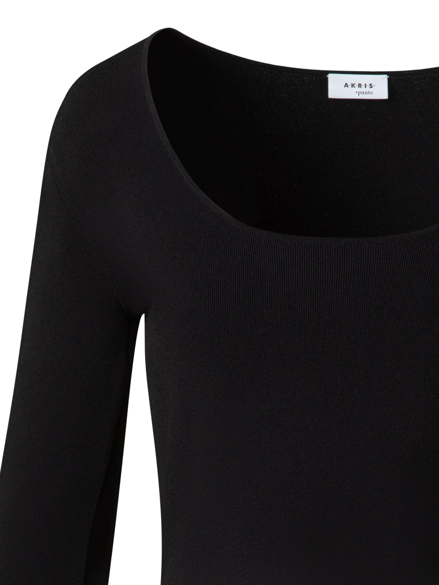 Cropped Long Sleeves Knit Top in Viscose - Image 4