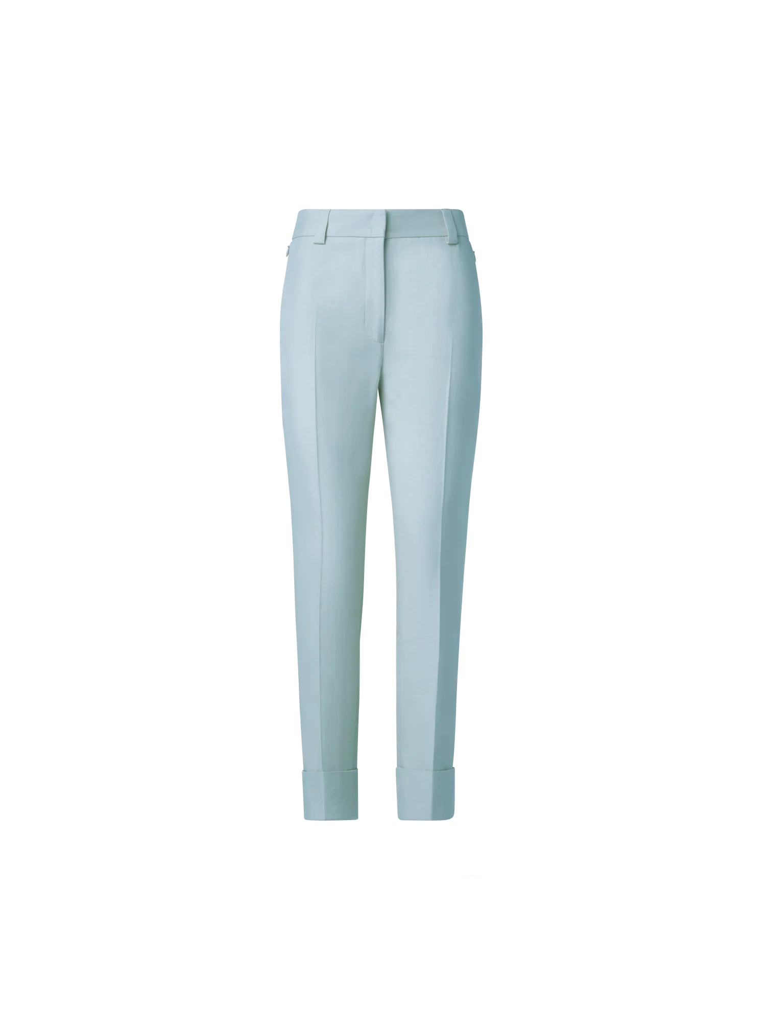 Cropped Tapered Cotton Silk Double-Face Pants
