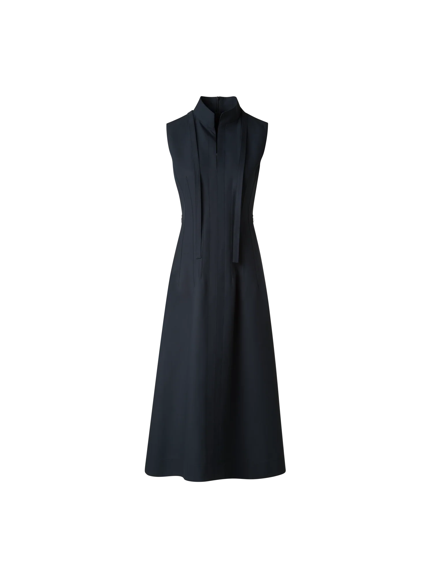 Fit-and-Flare Cotton Midi Dress with Bow