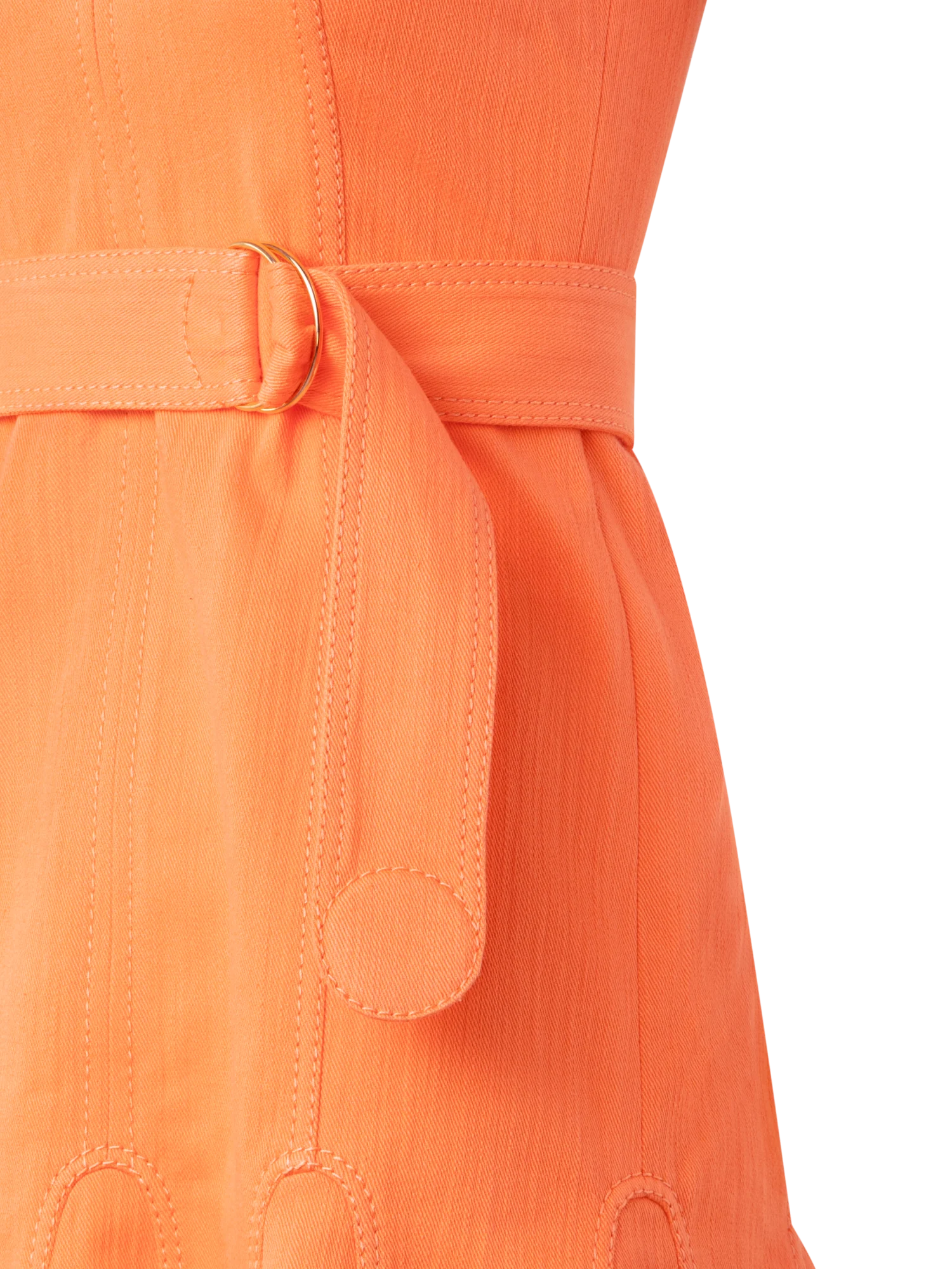 Flared Cotton Denim Dress - Image 3