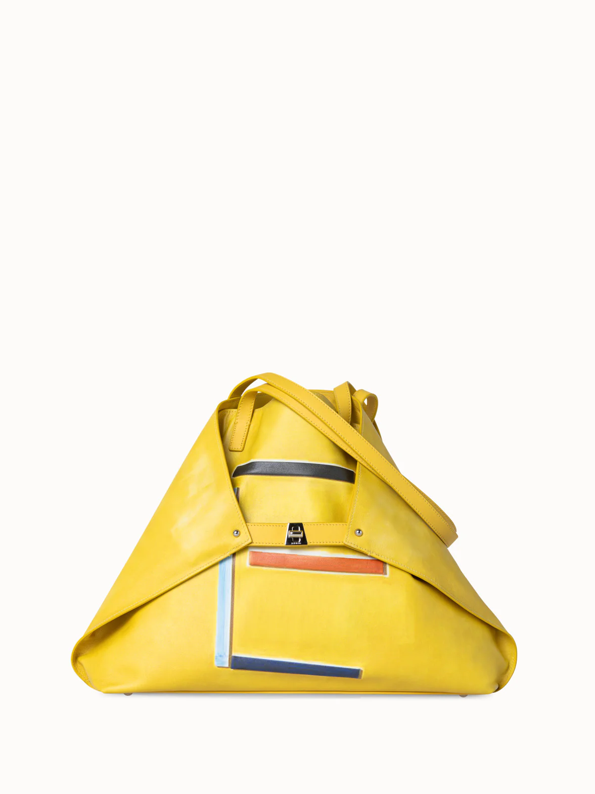Geometric Cut-out Print Leather Handbag & Kinderstern Charm - Image 3