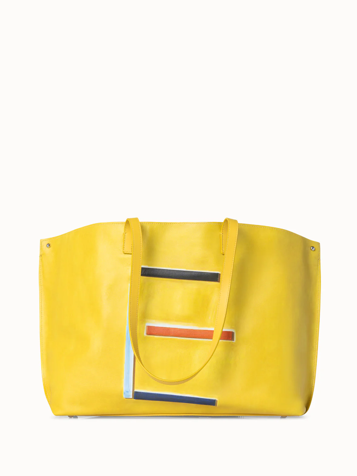 Geometric Cut-out Print Leather Handbag & Kinderstern Charm - Image 4