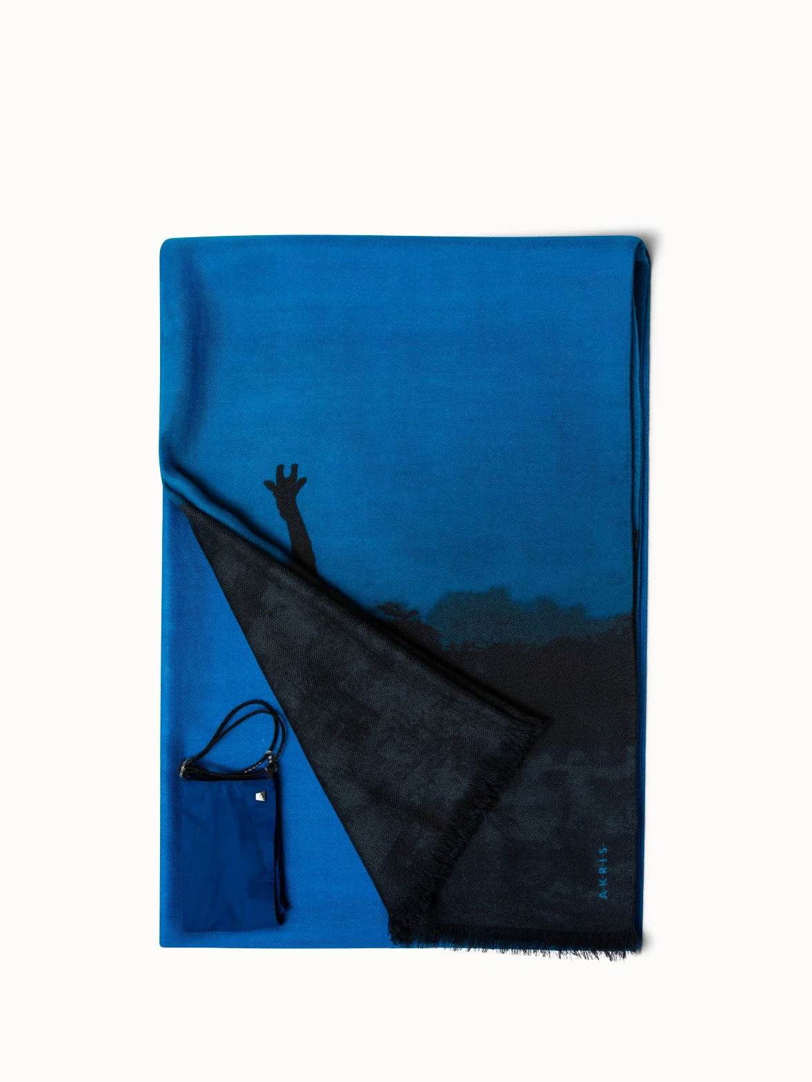 Giraffe Print Scarf & Royal Blue Mask - Image 2