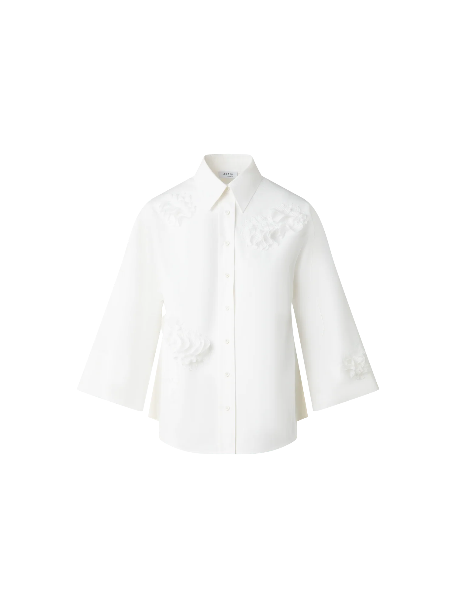 Kimono Blouse with 3D Carnation Detail