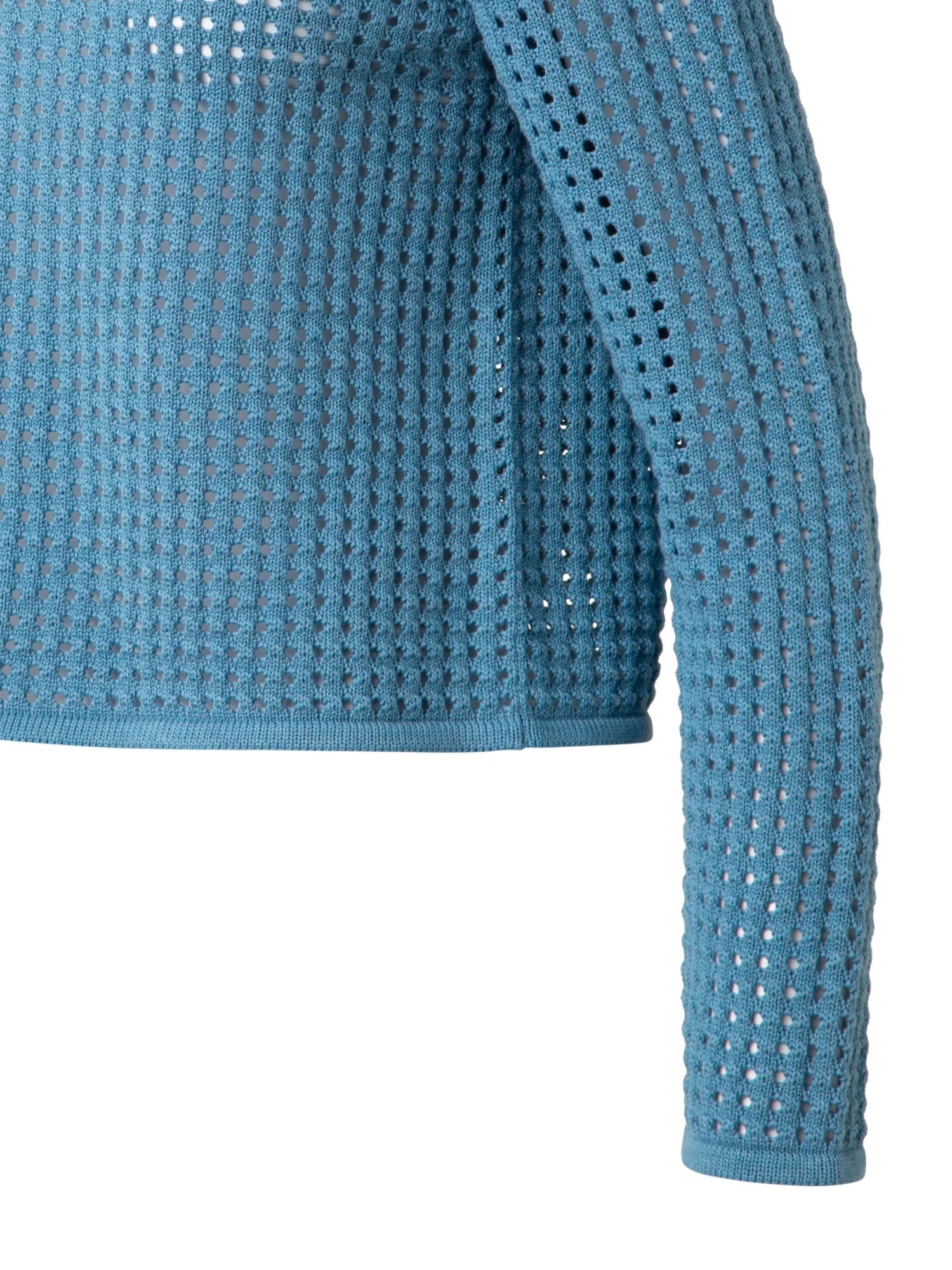 Knit Sweater in Chunky Cotton Mesh - Image 3