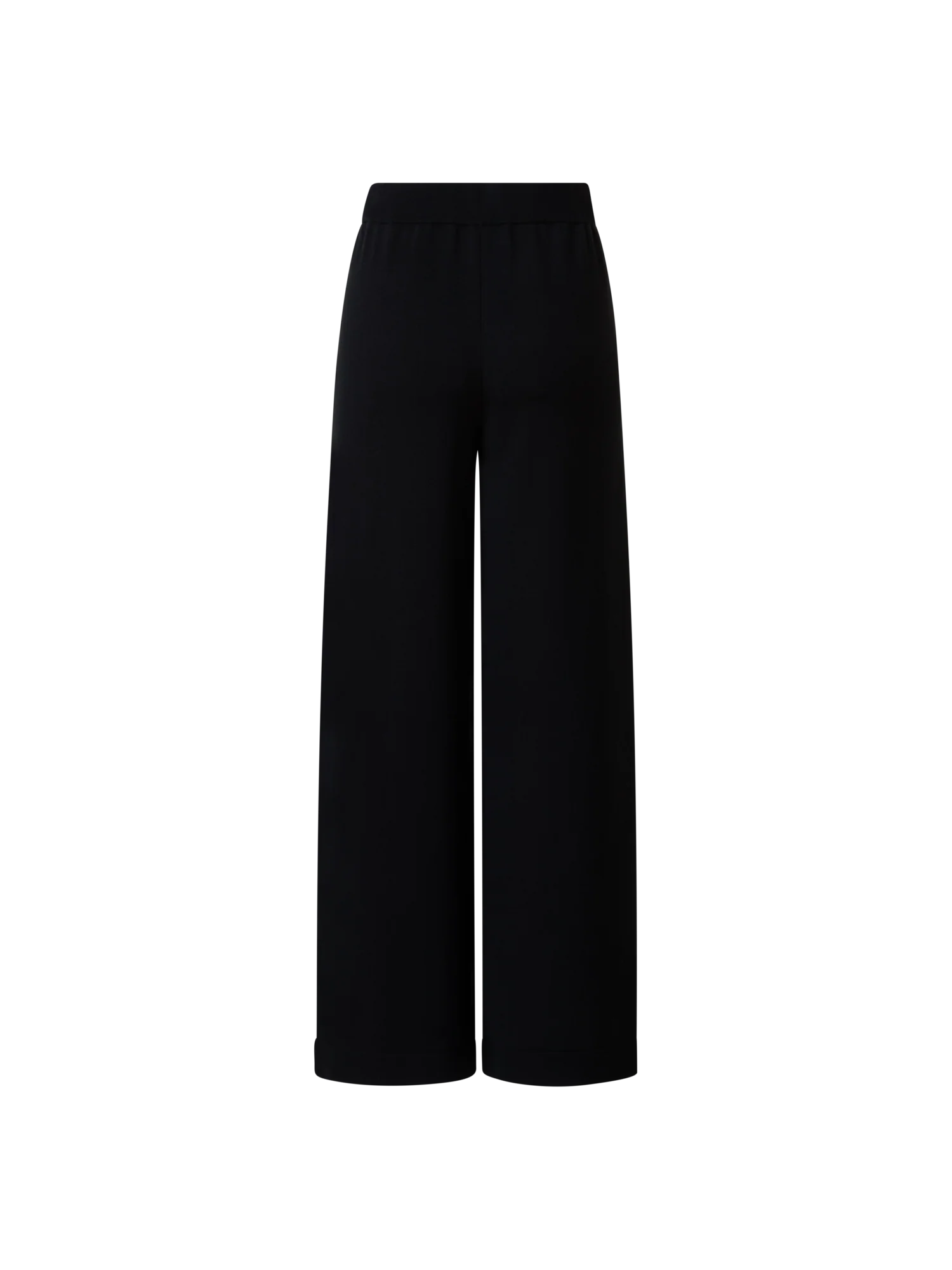 Straight Wool Stretch Knit Pants