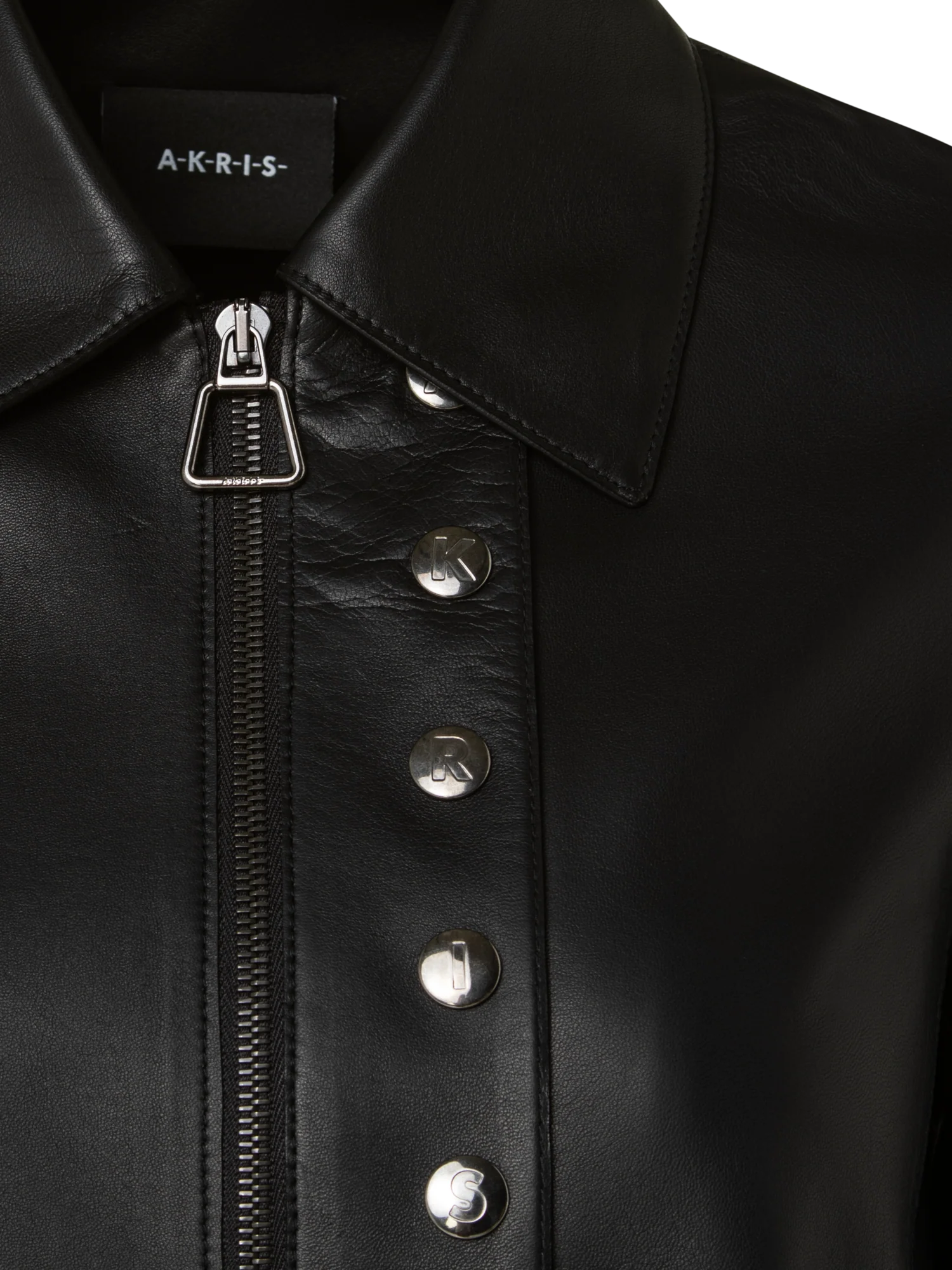Lamb Leather Collared Jacket - Image 2
