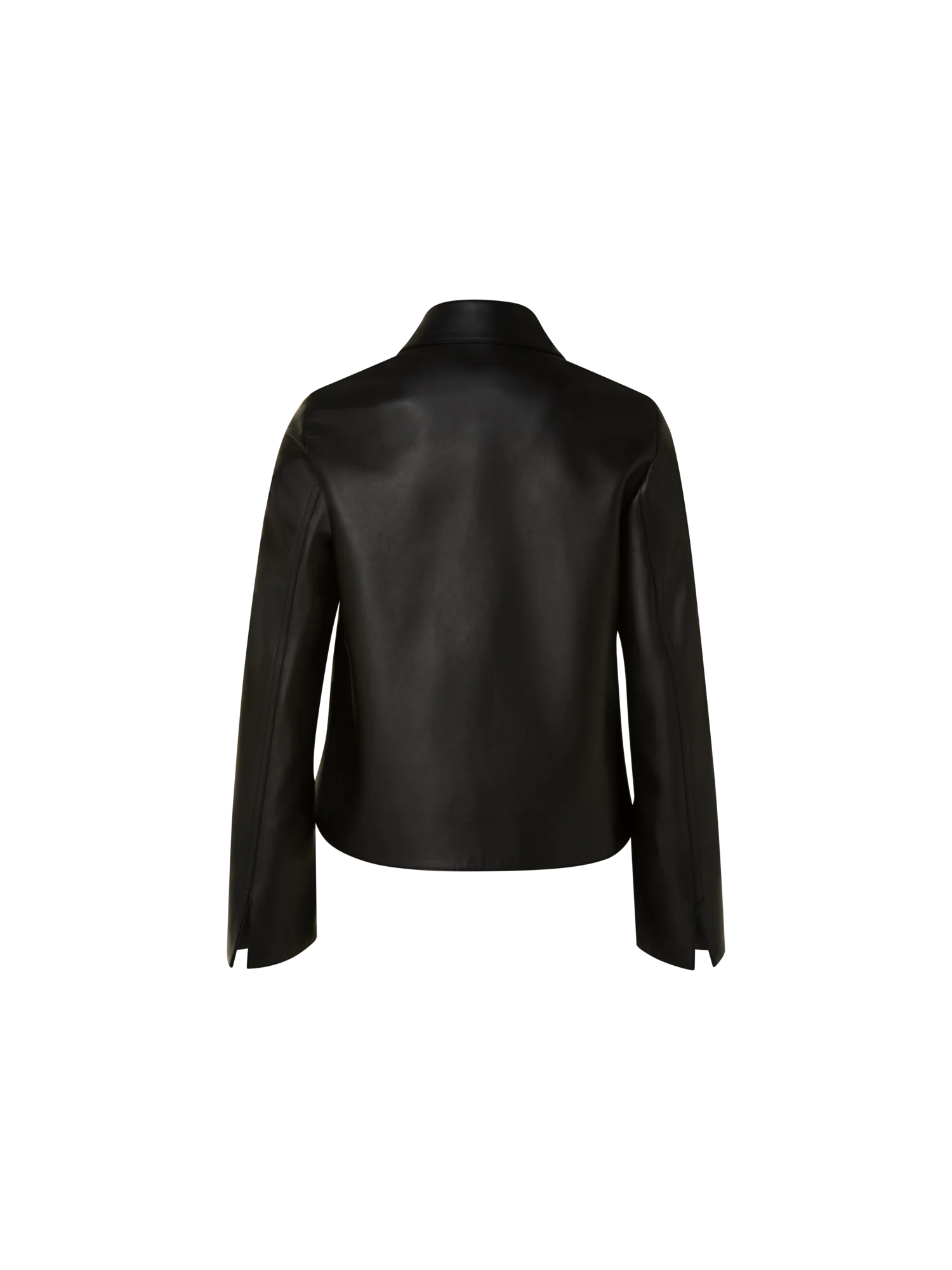 Lamb Leather Collared Jacket - Image 4